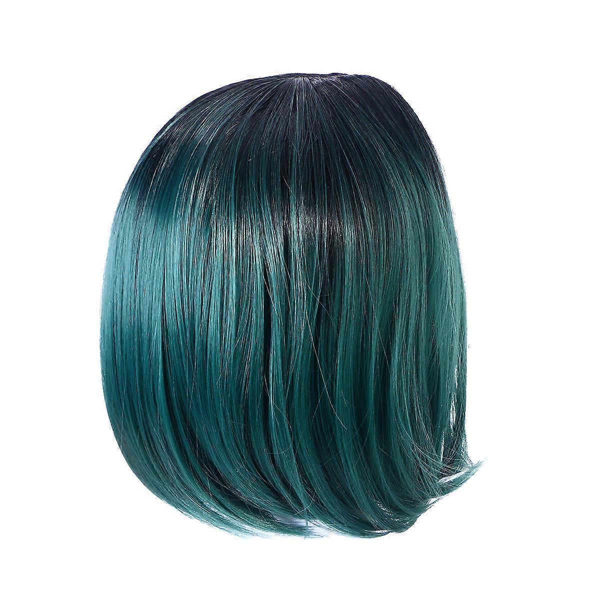 Short Bob Wigs For Women Synthetic High Temperature Fiber Reusability Gradient Color Wig Halloween Costume 1Pack