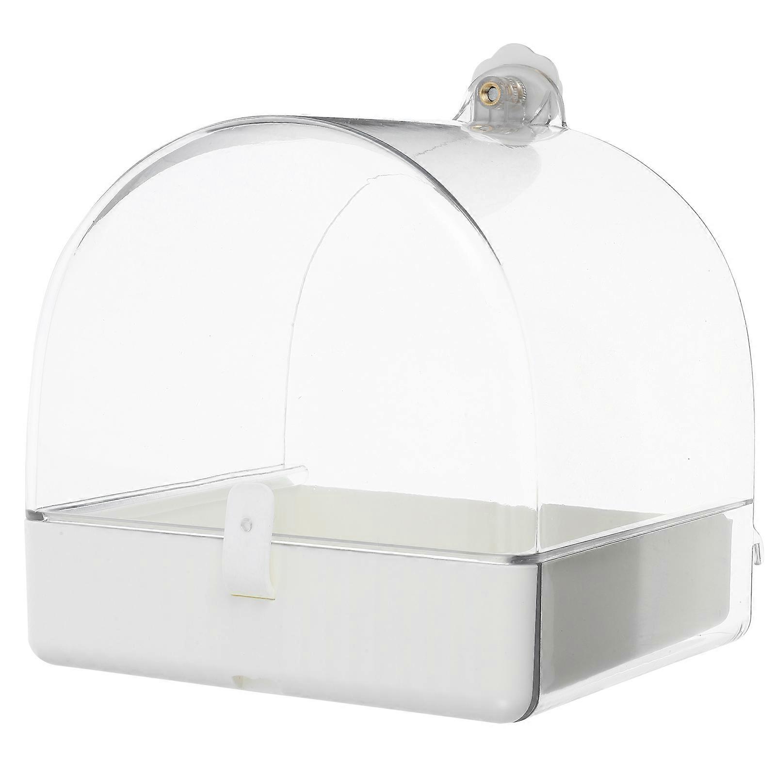 Parrot Bath Box Bird Cage Baths Hanging Design Rectangular Abs As 1Set