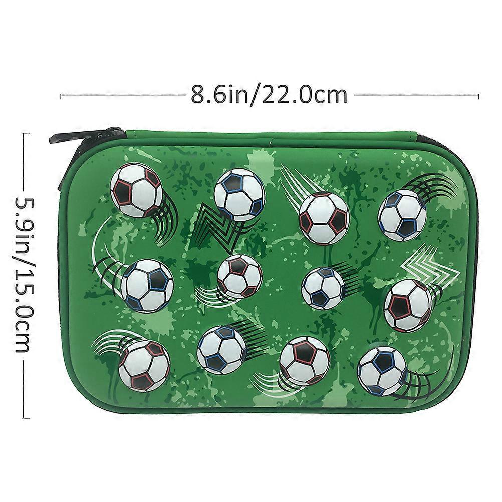 Compact Pencil Box Makeup Brush Storage School Use Easy Open and Close Green 22.00X15.00X6.00CM 1Pcs