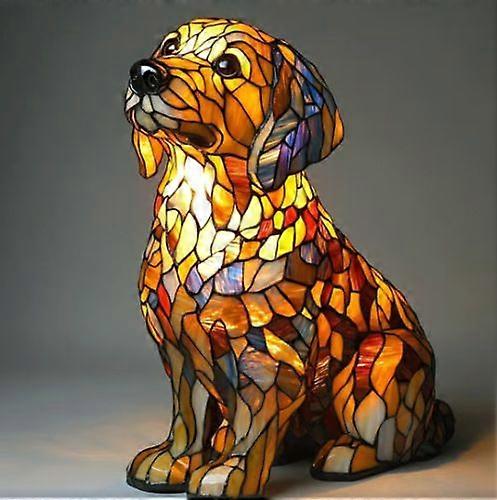 1-Pack New Golden Retriever Lamp Home Desktop Decoration