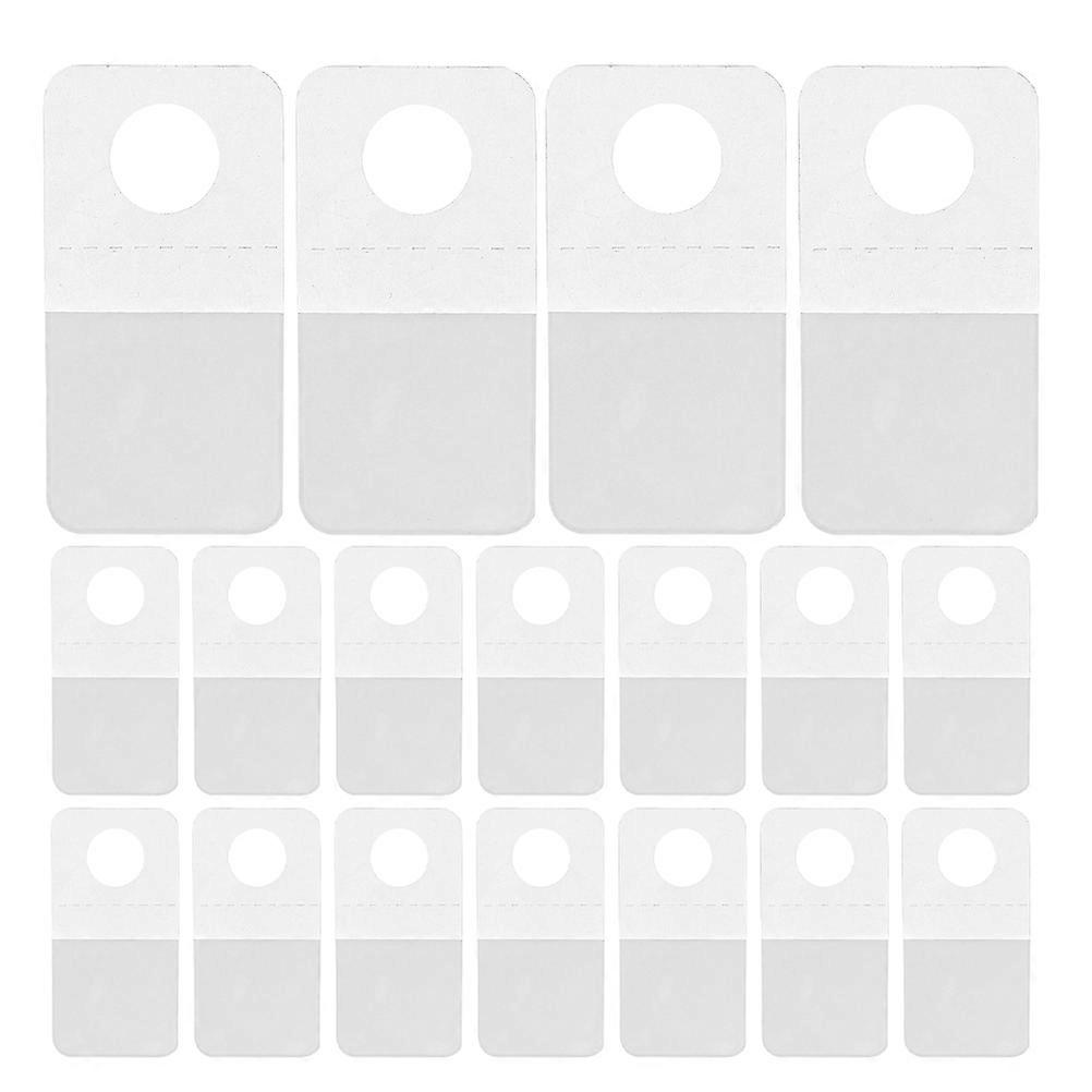 Adhesive Hang Tags Self Adhesive Hanging Tabs Clear Design for Retail Display Business Owners 4.00X2.00X0.20CM PVC 300Pcs