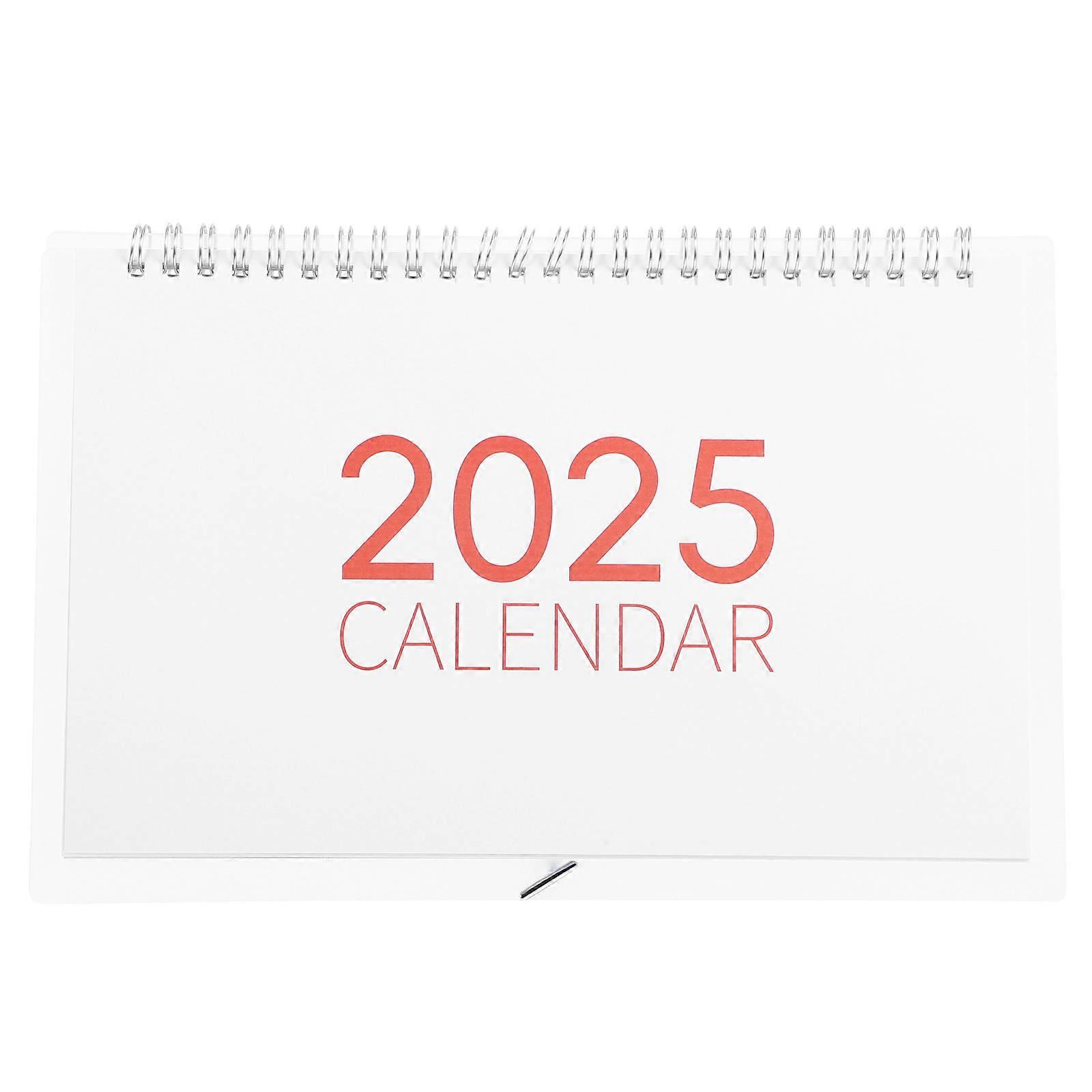 Flip Calendar For Desk Desk Pad Calendar Standing Desk Flip Calendar 2025 .00X14.50X0.05CM Monthly Overview 1Pack