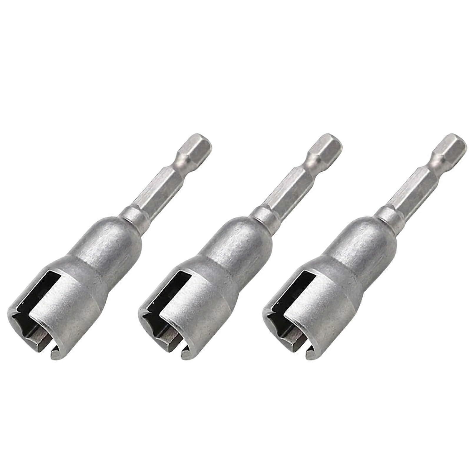 Hurricane Shutter Drill Bit, Wing Nut Socket, 1/4 Inch Hex Shank (3 Pieces)