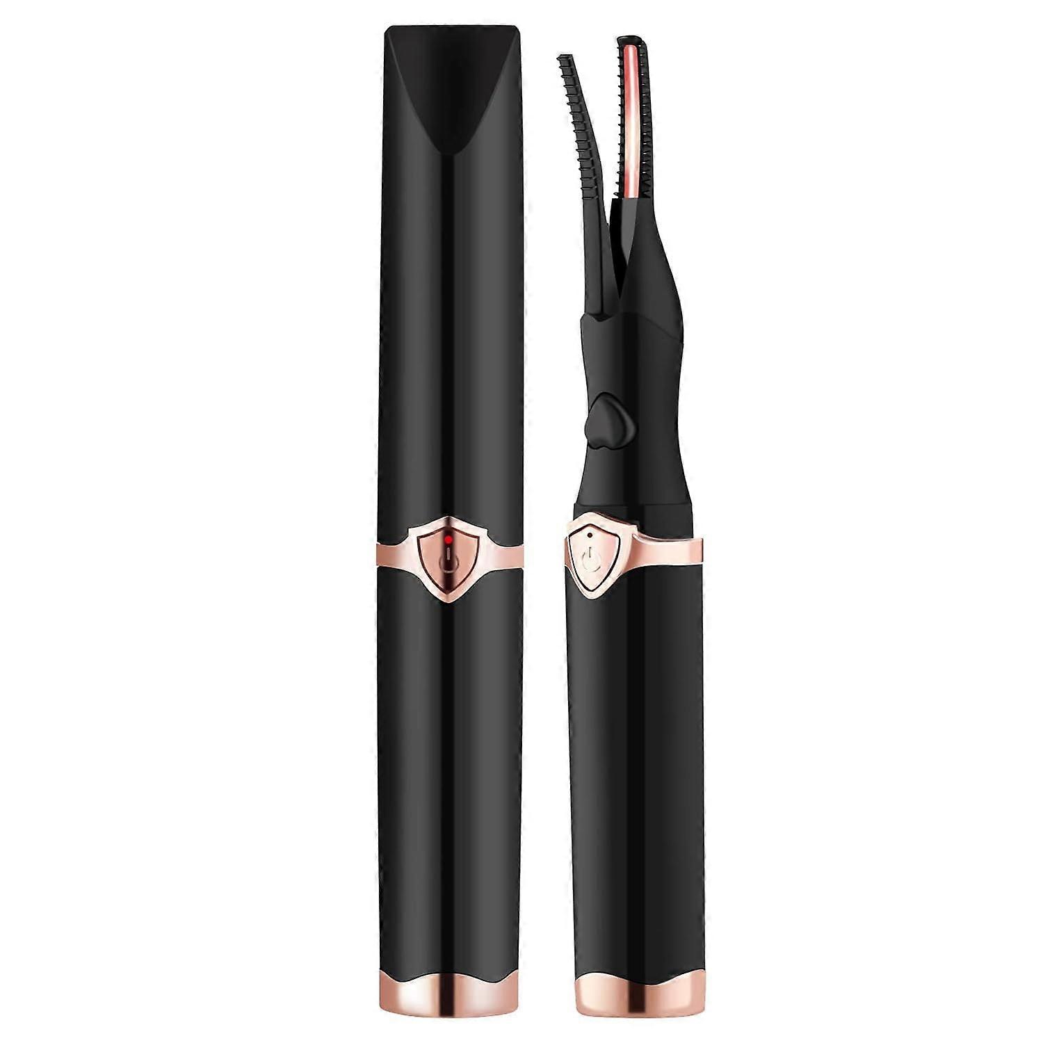 Heated Eyelash Curler, 2-in-1 with Built-in Comb and 3 Temperature Settings