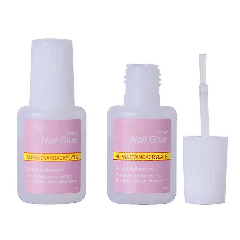 3pcs colle à ongles avec pinceau, colle à pointe offrant une super adhérence ! 10g