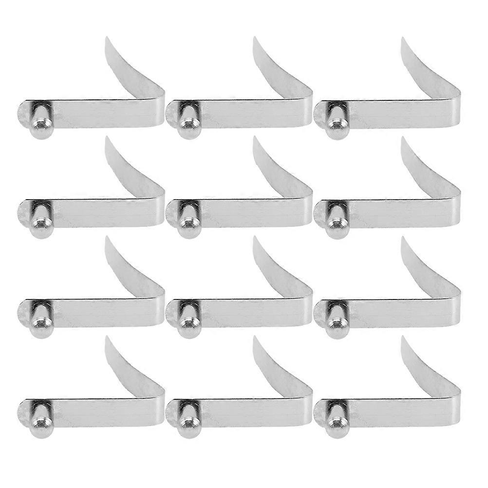12pcs Shaped Spring Clips for Tent Poles & Kayak Accessories – Strong Elasticity Scaffolding Pins with Quick Release Push Button for Camping & Boats
