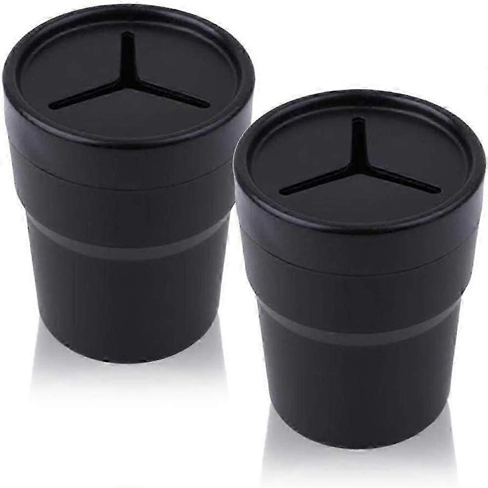 2025 Latest Model 2 PacksCar Trash Can with Lid, Mini Auto Garbage Can Leakproof