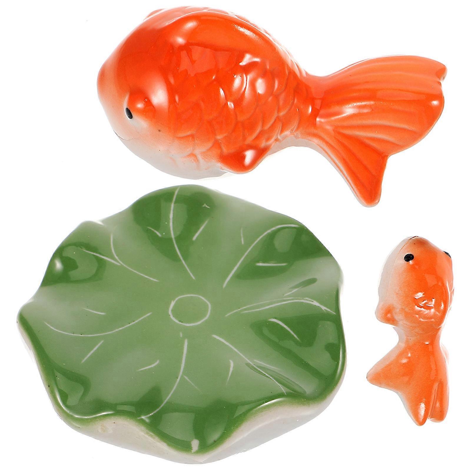 Floating Animal Statue Ceramic Ornaments For Office Decoration 3Pcs