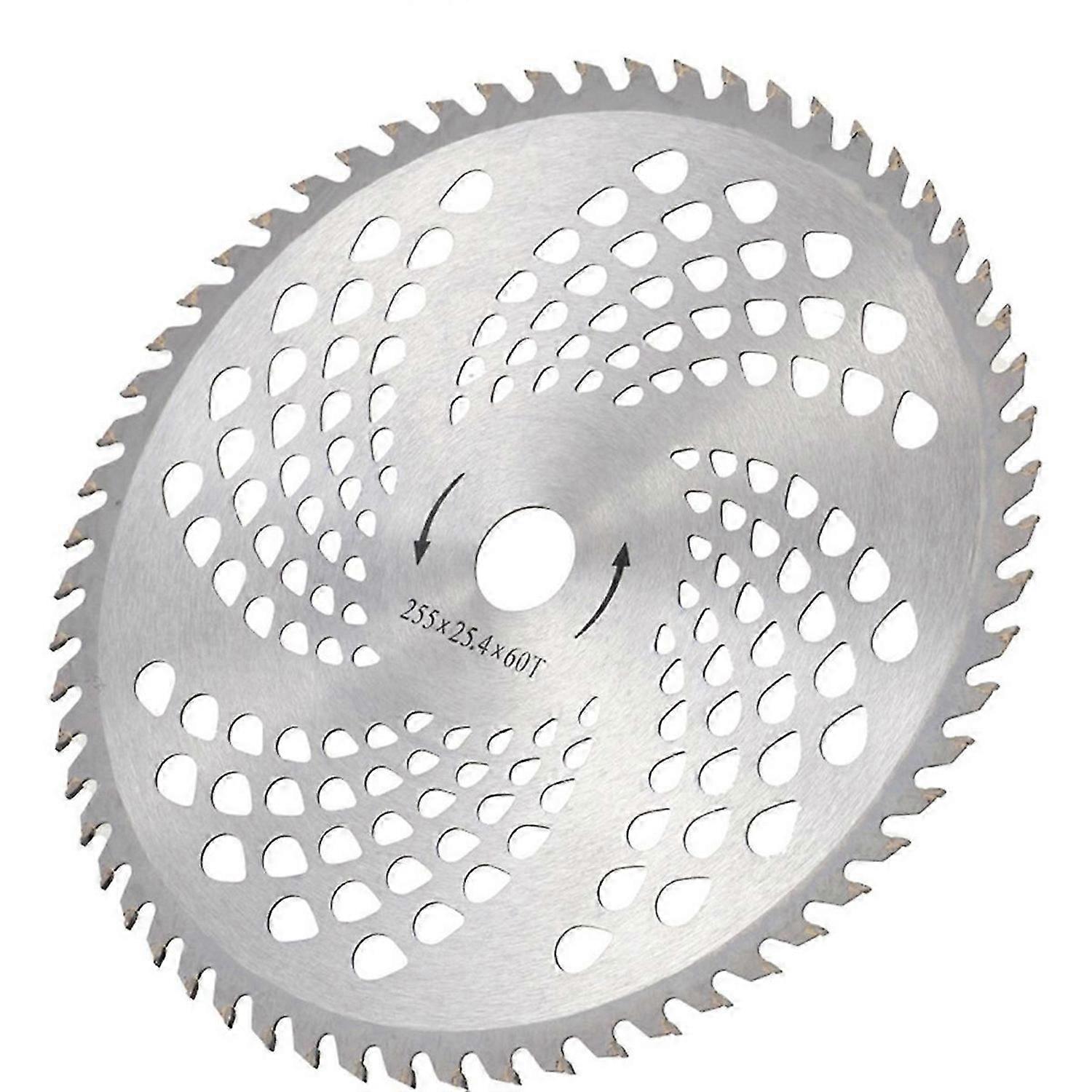 Durable and Sharp Lawn Mower Blades 60 Tooth with Holes Lawn Trimmer and Wood Cutter Disc Circular A