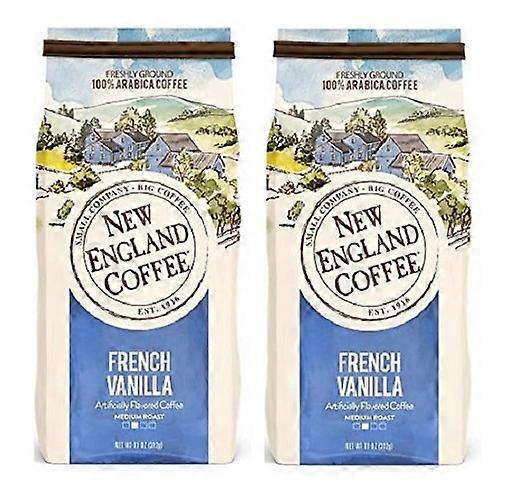 New England Kaffe Fransk Vanilj Malet Kaffe 2 Pack