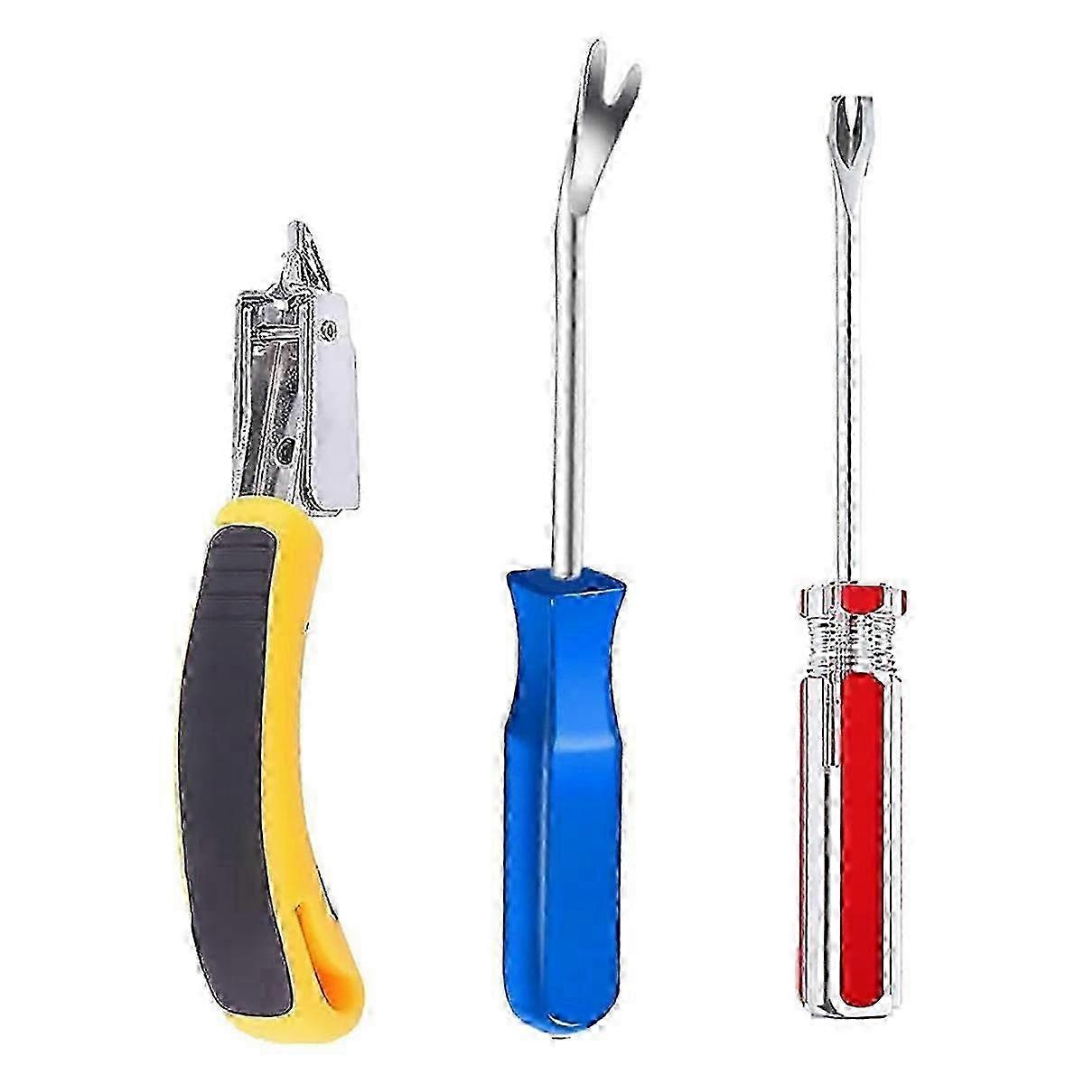 Upholstery Staple Remover Tool Kit, Fastener Installation Staple Extractor for Furniture and Wood