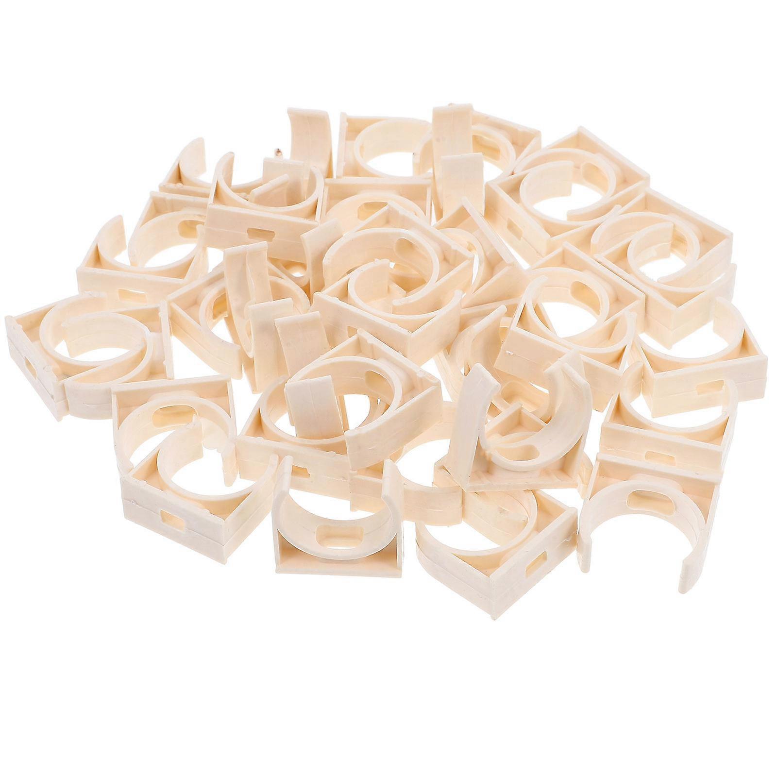 U Shaped Pipe Clamps PVC Material for Support Construction Sites 2.90X2.70X1.35CM Water Pipe Support 40Pcs