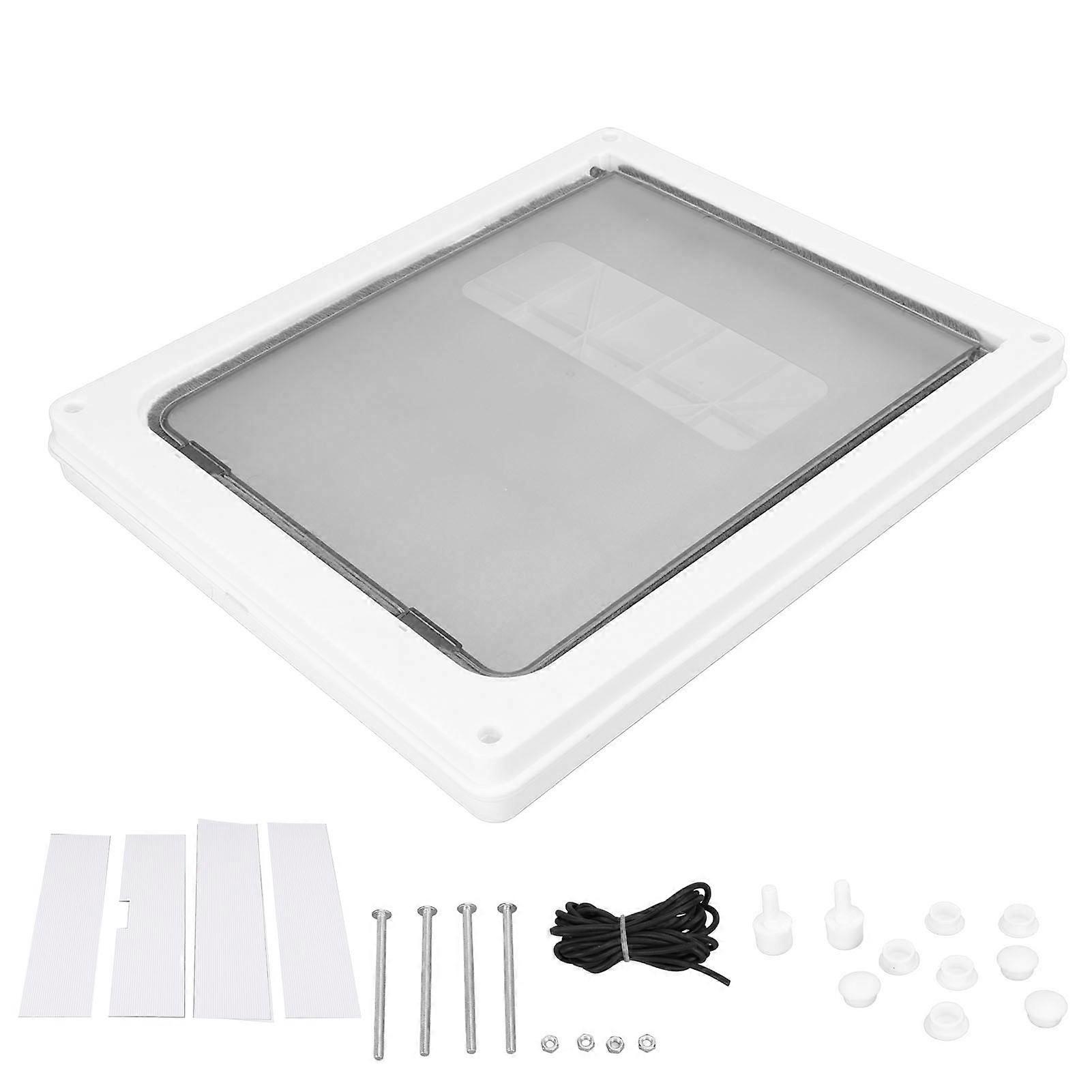Pet Flap Door Automatic Closing Controllable Access Plastic Cat Door for Cat Holes and Dog Holes White White S