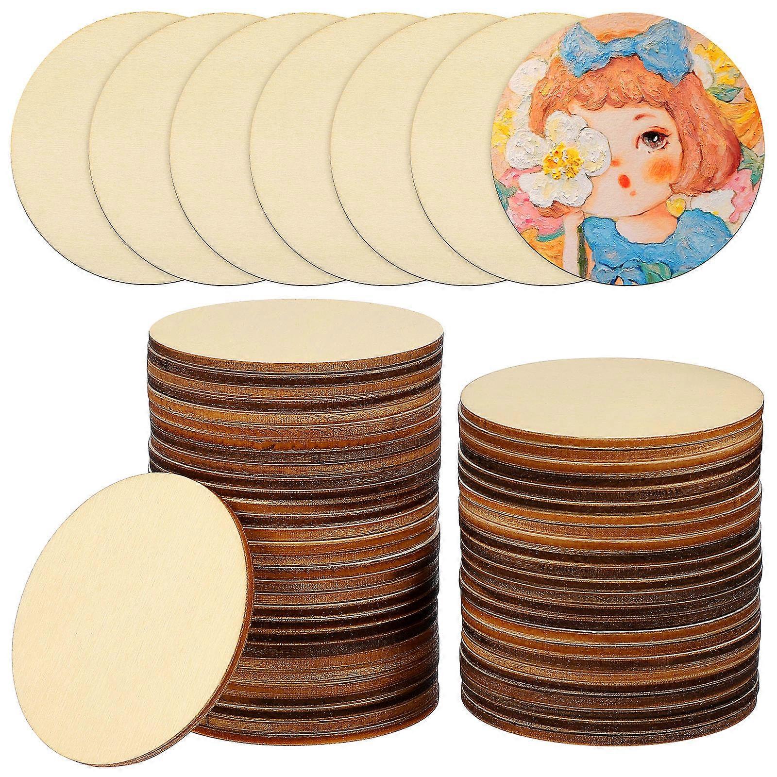 Natural Flavor Wood Circles for Decorating and Crafting Ideas