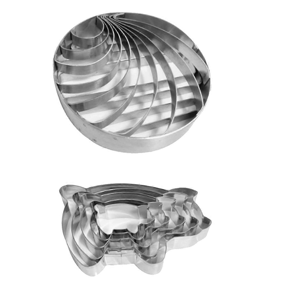 Stainless Steel Mexican Bread Mold with 6Pcs Pig Cookie Cutter Two Sided Mold for Cortador de Conch