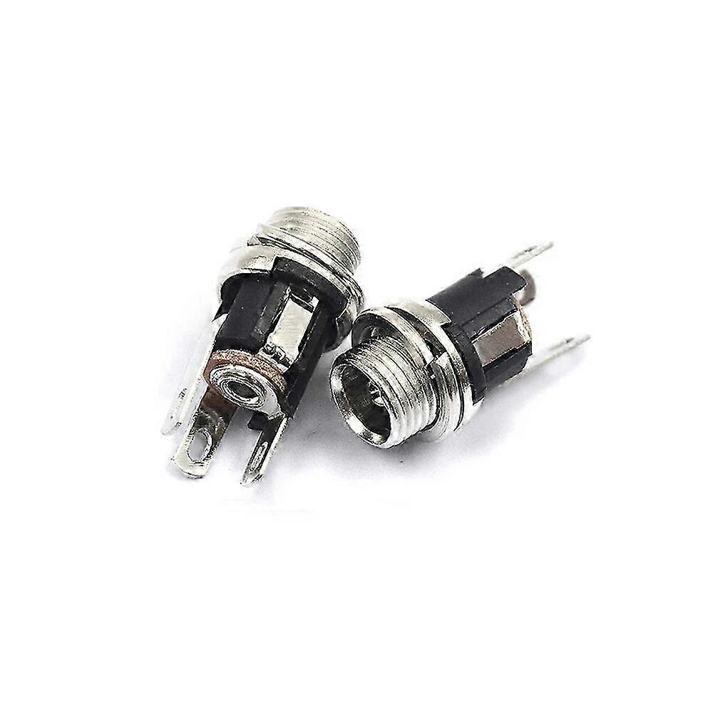 10PCS DC Power Connector 2.1x5.5mm Female and Male Plug Jack Socket Adapter for DIY PCB Projects