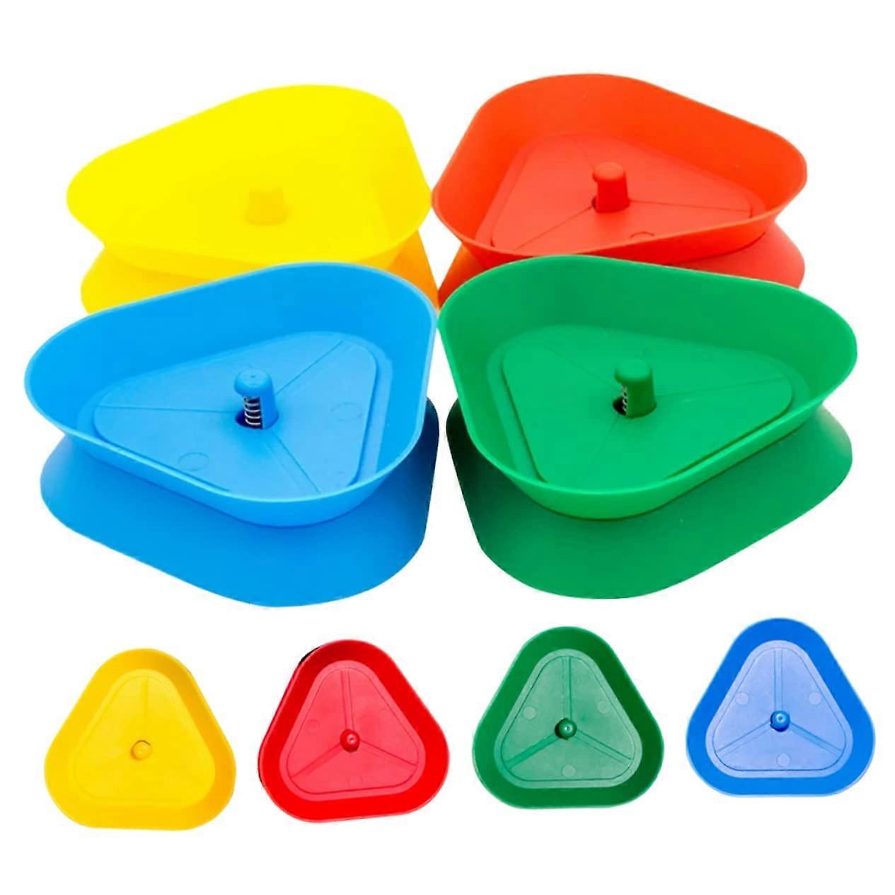 8-Piece Triangular Card Holder for Poker and Photos, Practical Card Stand for Adults, Durable Plastic Design for Card Games