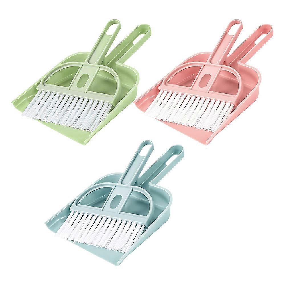 Mini Cleaning Brush And Dustpan Set Pet Cleaning Computer Keyboard Desktop Broom Desktop Car Table, 3-Piece Set-