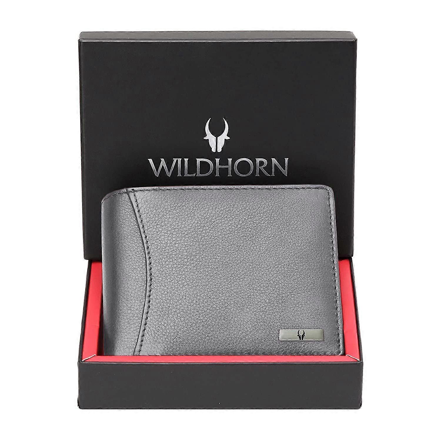 Classic Leather Wallet for Men (Grey)