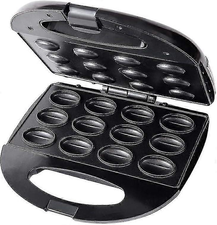 12 Electric Walnut Waffle Maker, Multi-functional Homemade Fruit Drying Machine, Pine Nut Maker, Small Walnut Machine, Peanut, Hazelnut (black)
