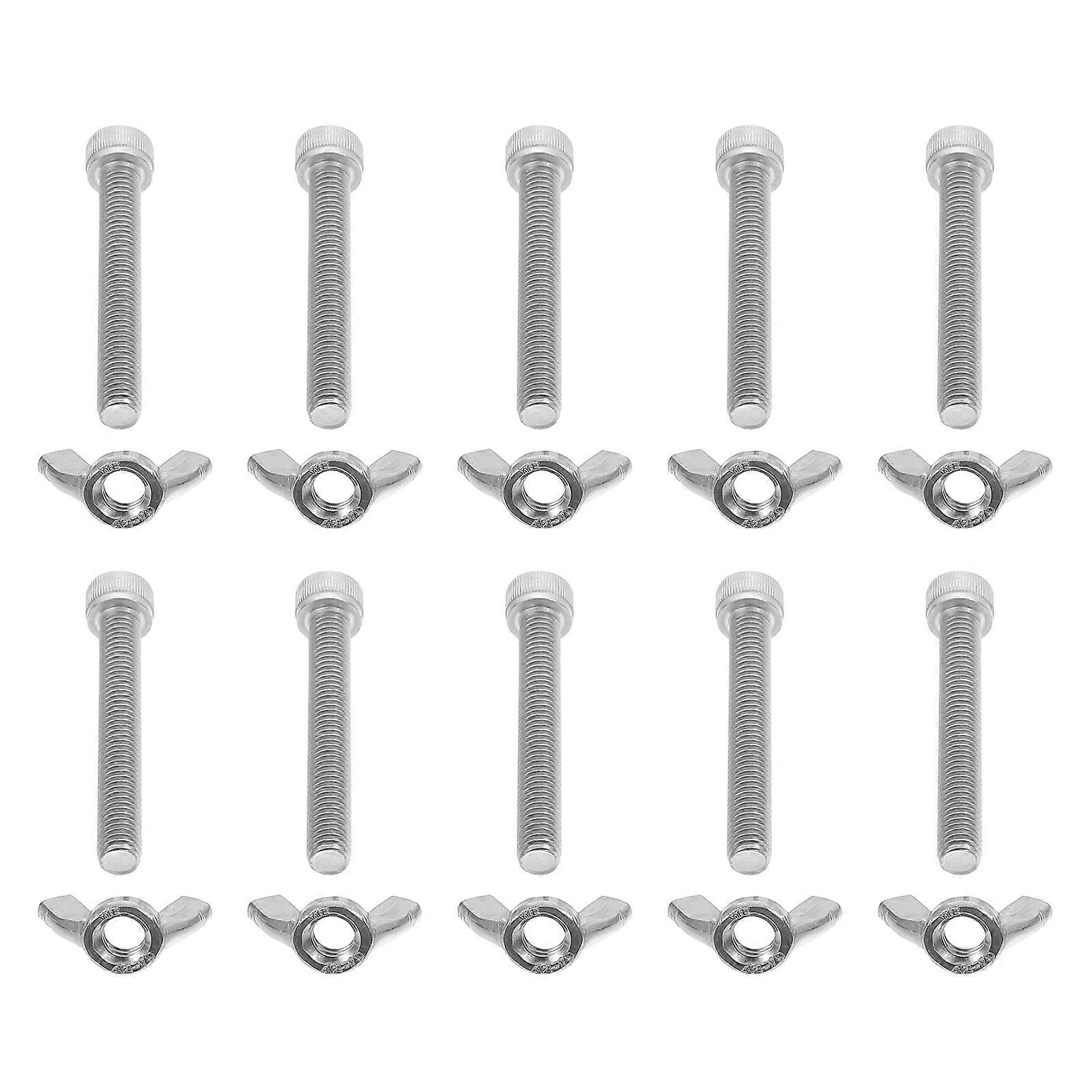 Stainless Steel Nut and Screw Kit – 10 Pairs Fasteners for Home, Office & DIY Projects
