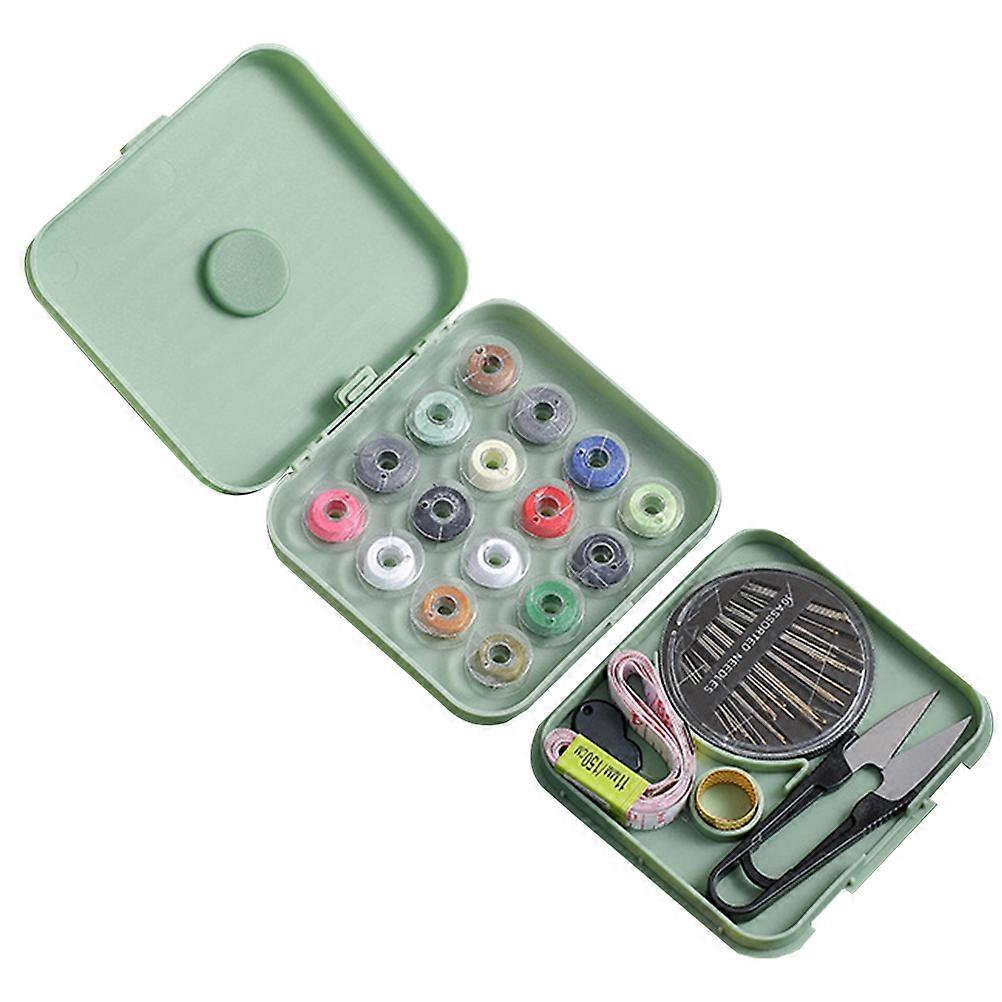 Portable 21pcs Sewing Needlework Kit with Magnetic Needle & Thread Box, Lightweight & Compact Design for Home, Travel & Beginners