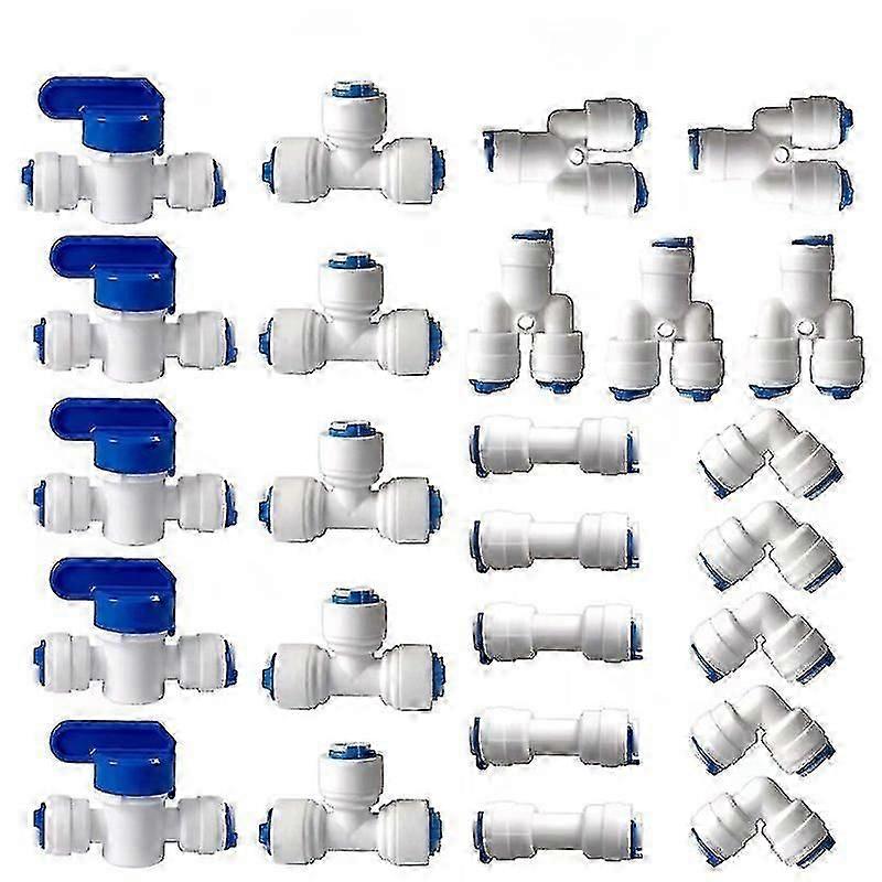 Water Filter Reverse Osmosis Fitting, Straight Fitting For Water Filter Hose, Refrigerator Fittings Tubes25pcs
