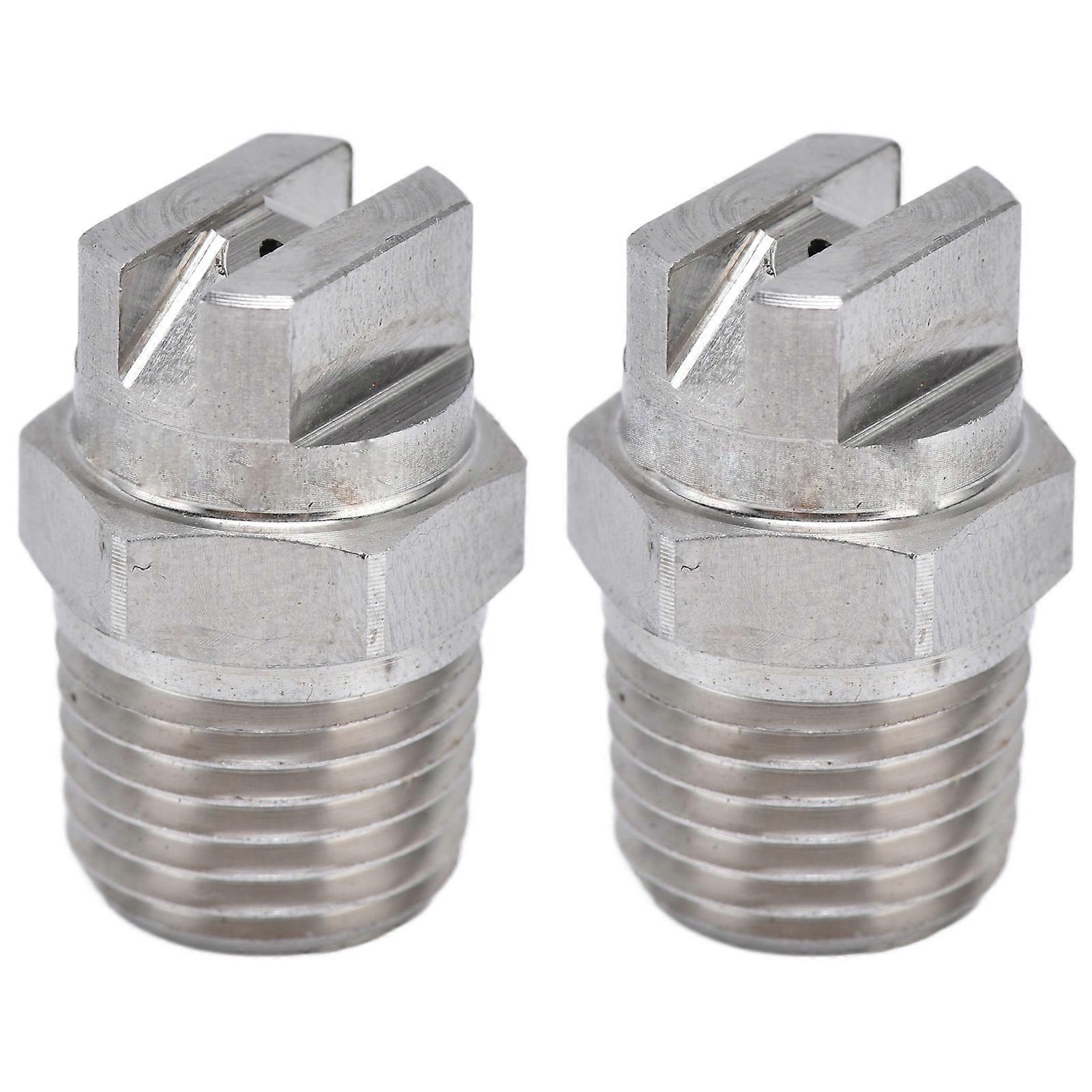 2pcs Fan Nozzle Stainless Steel Wide Coverage Area Compact Practical Uniform Atomization Sprayer for Rain Test