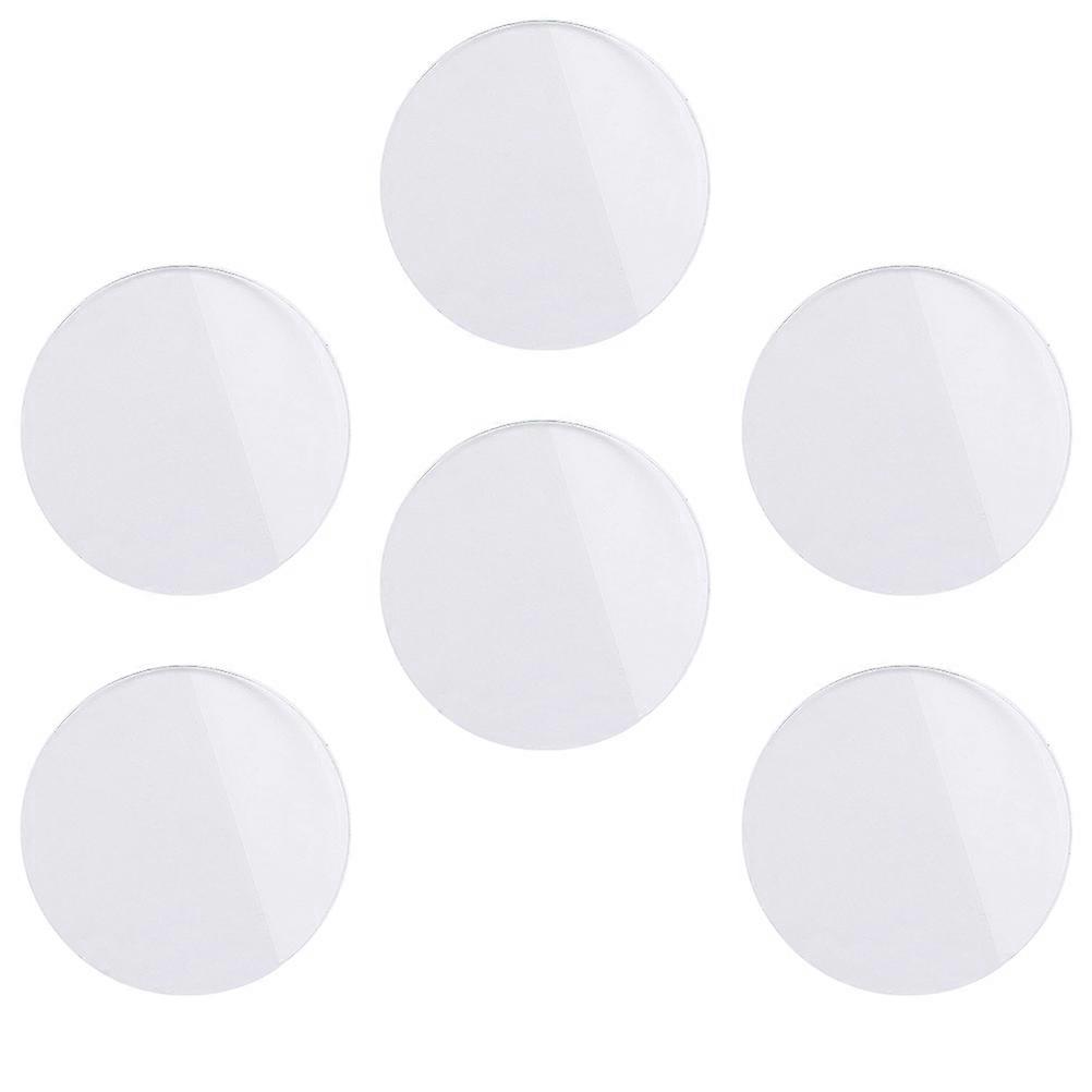 Clear Watch Lens Parts Flat Watch Lens for Everyday Use 1.7cm Synthetic Material 6Set