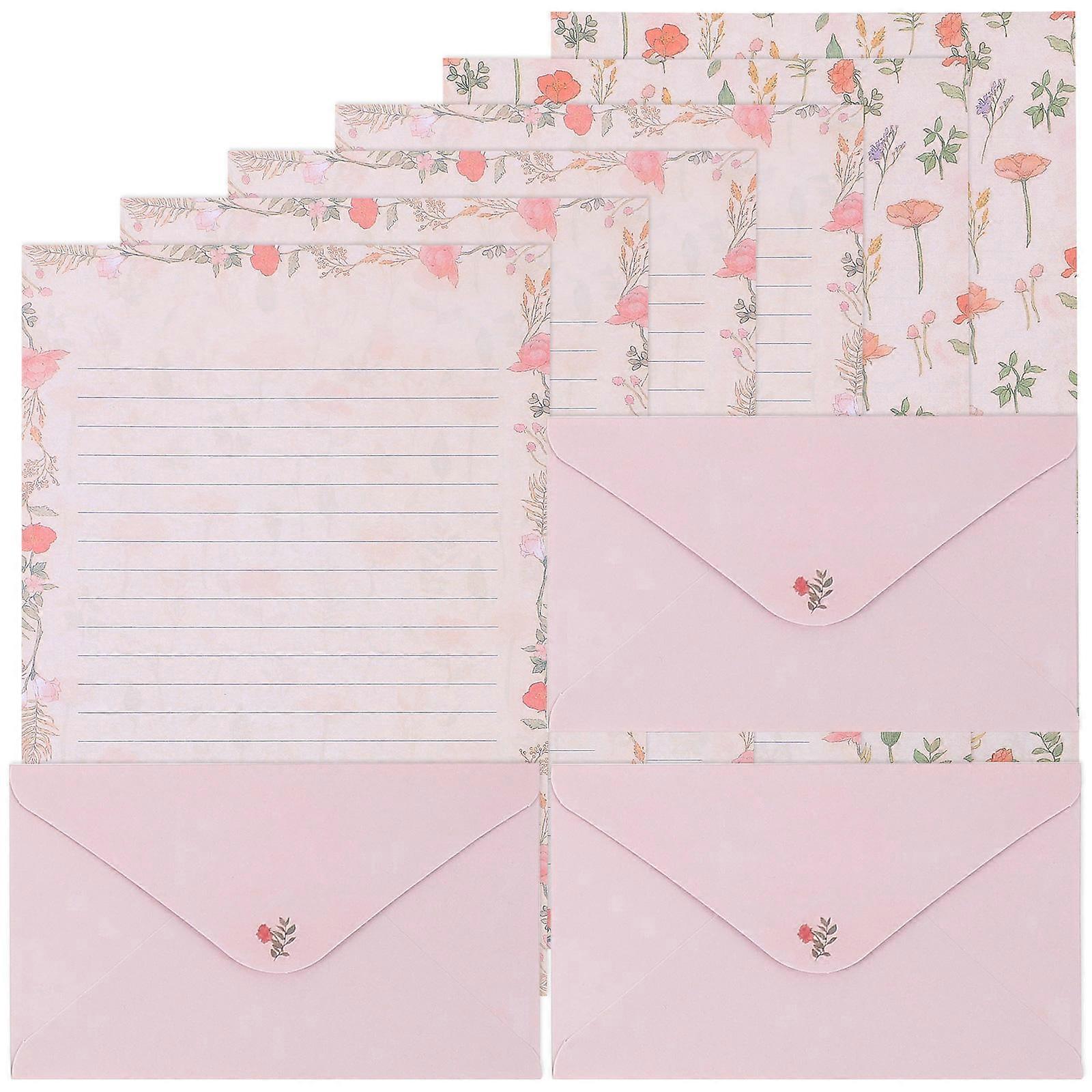 Invitation Envelopes Set Elegant Style Letter Writing Stationery Kit Rectangular Shape 5 Sets