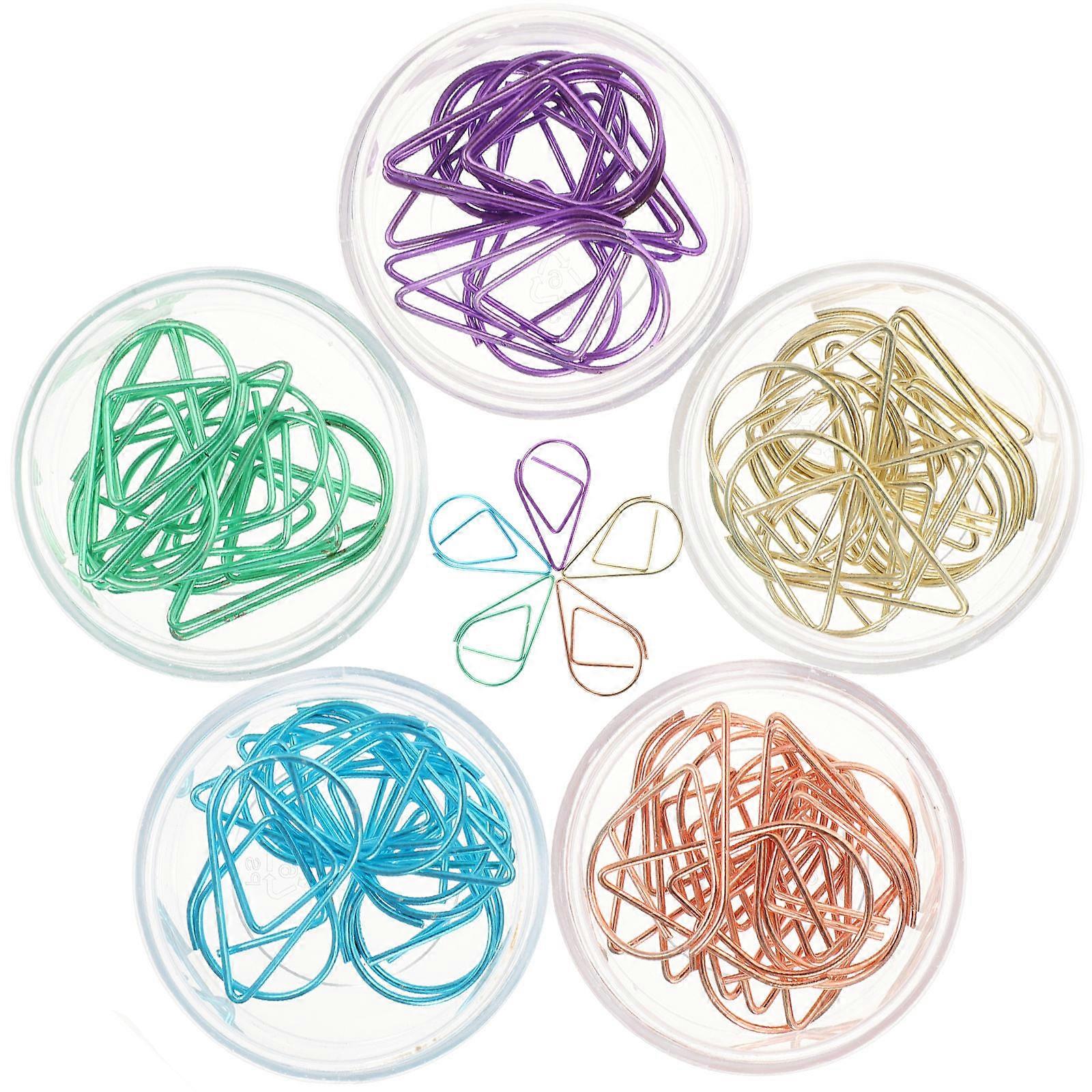 50pcs Novelty Shaped Waterdrop Paper Clips Multi Color Office Desk Accessories Strong Clamping Force for Files Photos Notes Organizing Stationery