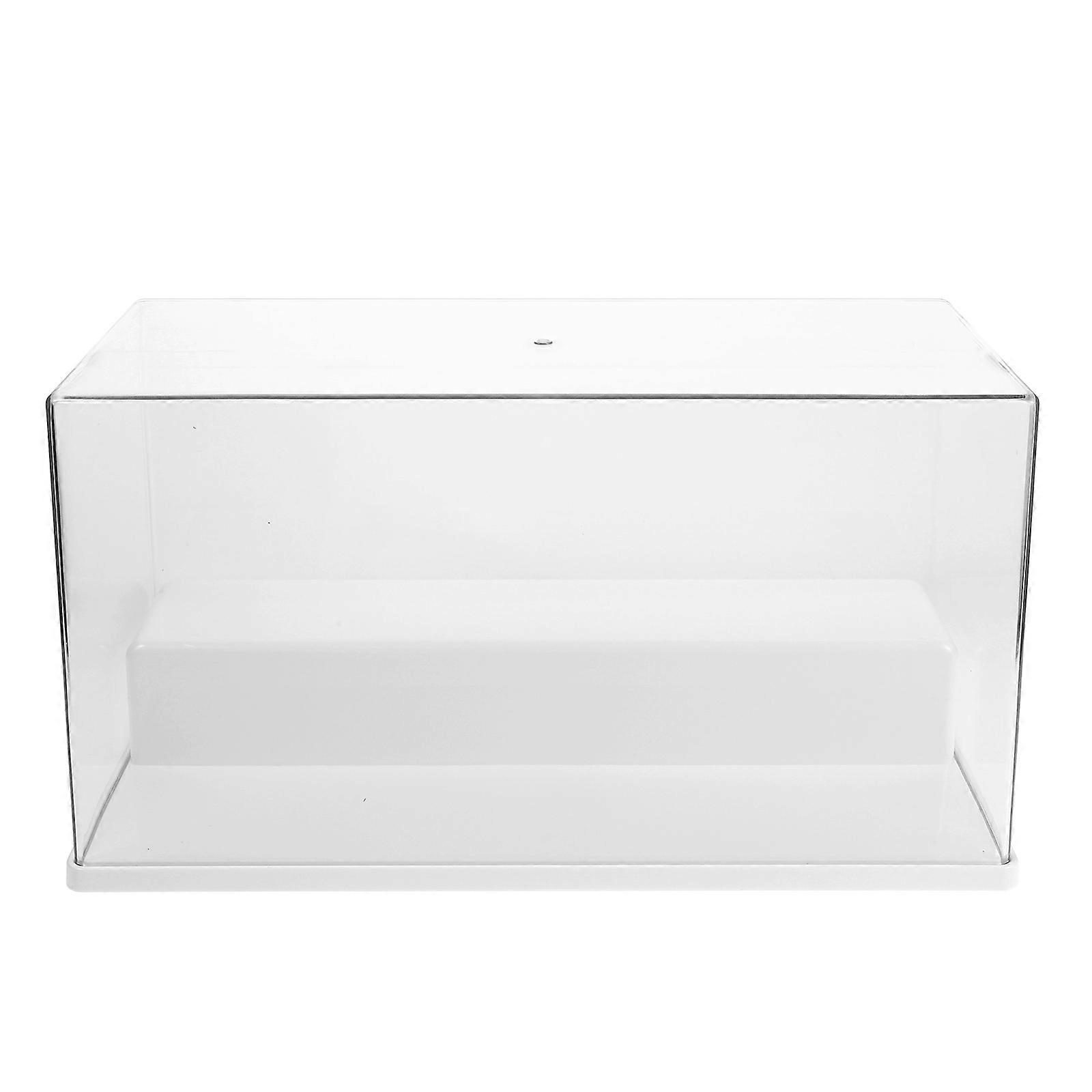 Transparent Display Case For Figurines Showcase Cabinet With Cover Dustproof Storage Box For Collectibles 35.80X19.00X17.00CM Minimalist 1Pack
