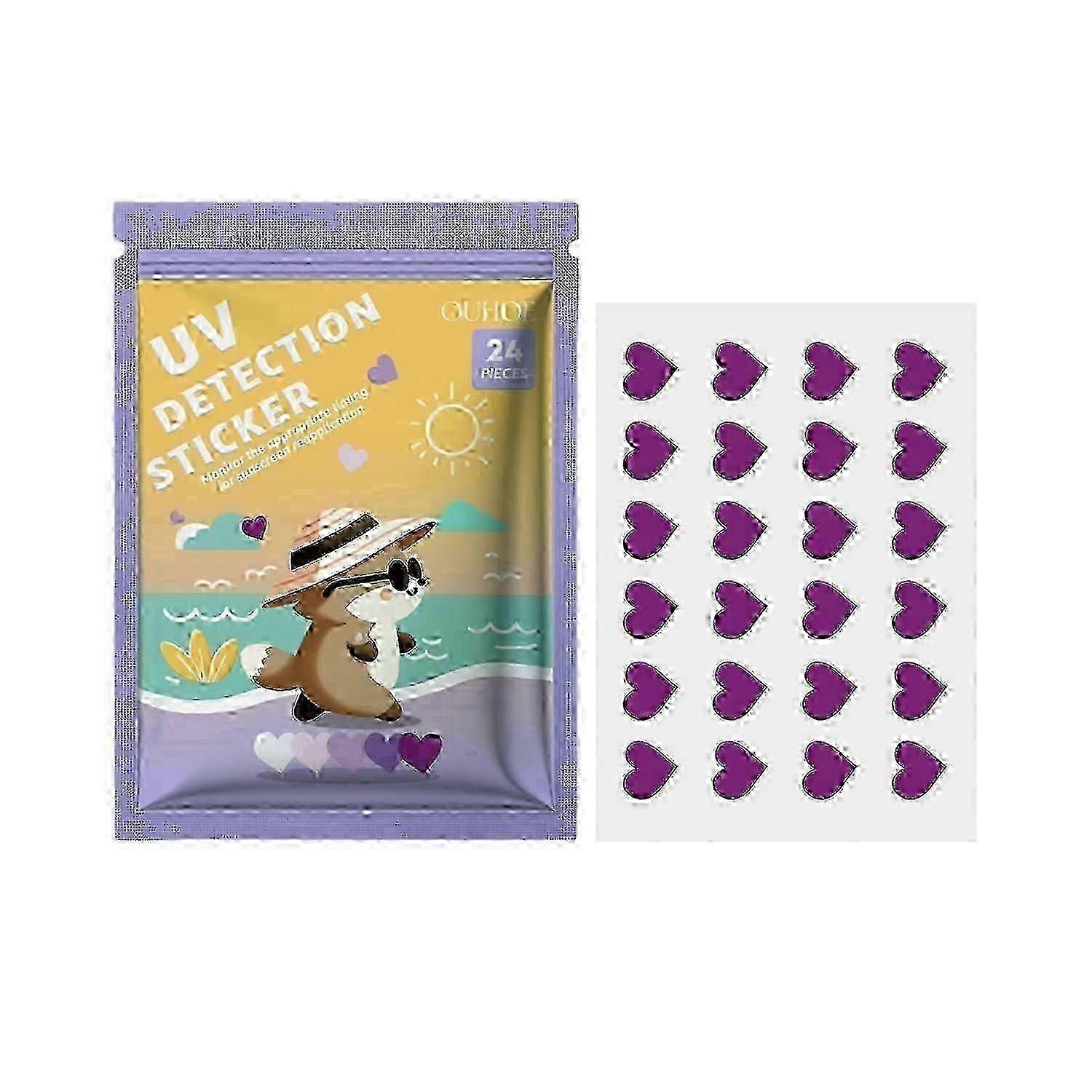 ملصق الكشف عن الأشعة فوق البنفسجية OUHOE ، حماية بشرة الوجه والجسم ضد تغيير اللون الحساس للضوء بالأشعة فوق البنفسجية في الهواء الطلق