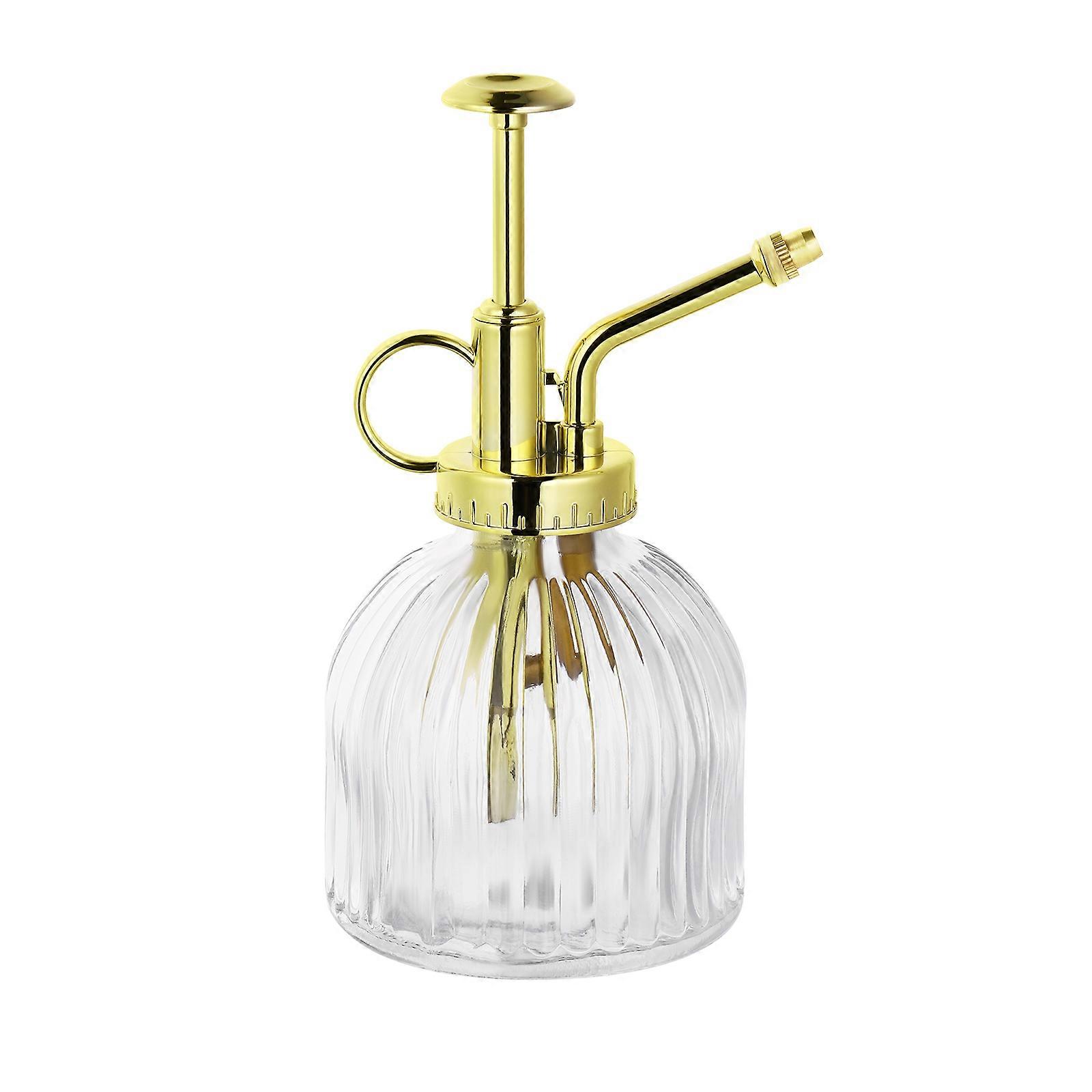 Retro Glass Watering Can with Mist Spray Portable Kettle for Garden Art Home and Store Use