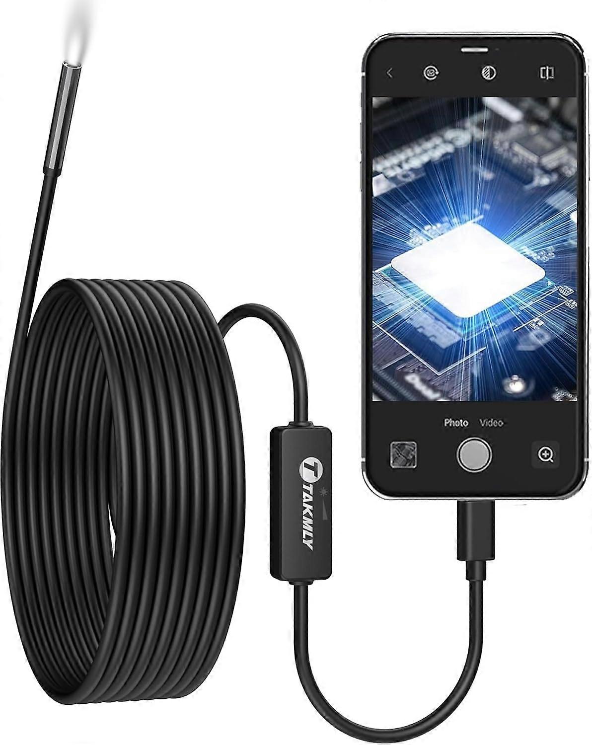 5.5mm Endoscope for iPhone, Compatible with iPad, 2.0