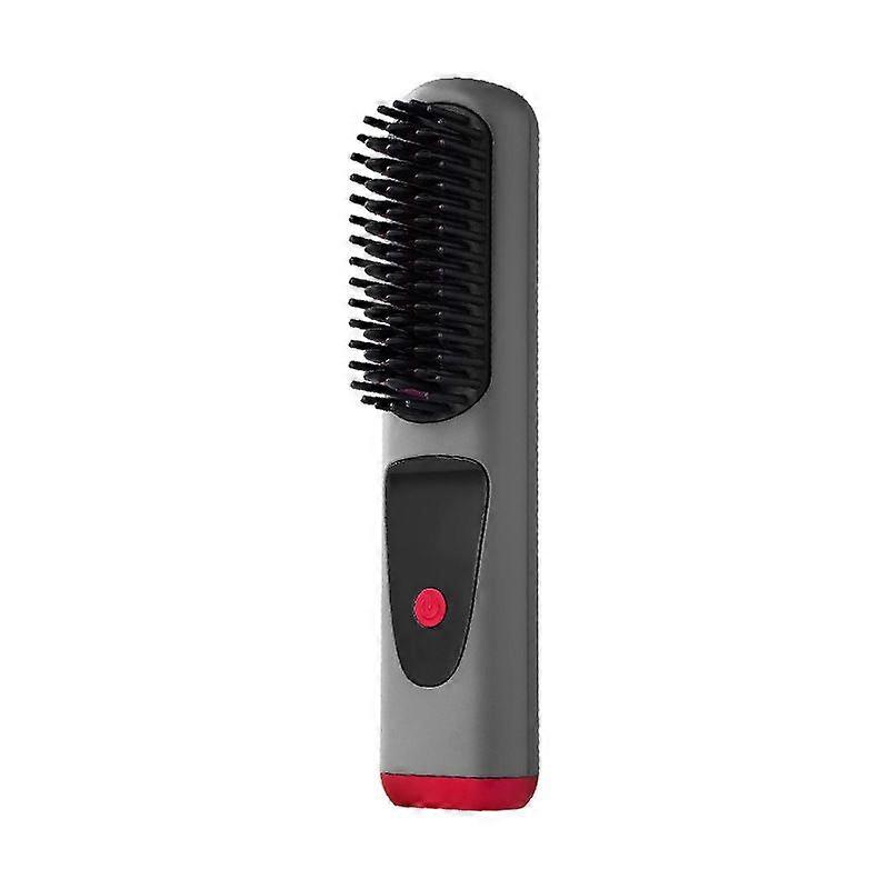 unbrand Hair Negative Ion Straightening Brush for Women 2 in 1 Cordless Hair Straightener Comb with