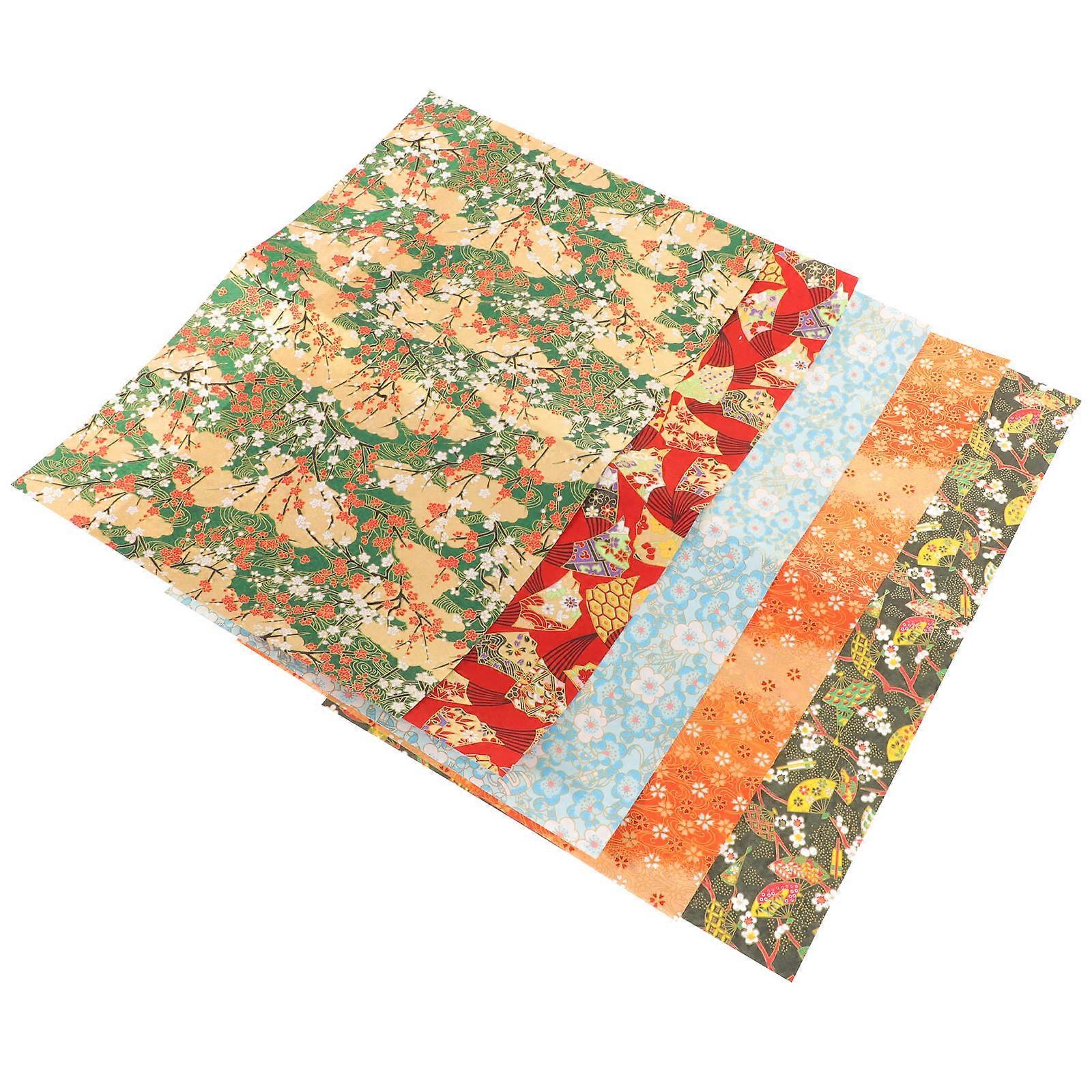 Japanese Style Paper Gift Wrapping Creative Design Assorted Color 42x28.5cm 5 Sheets