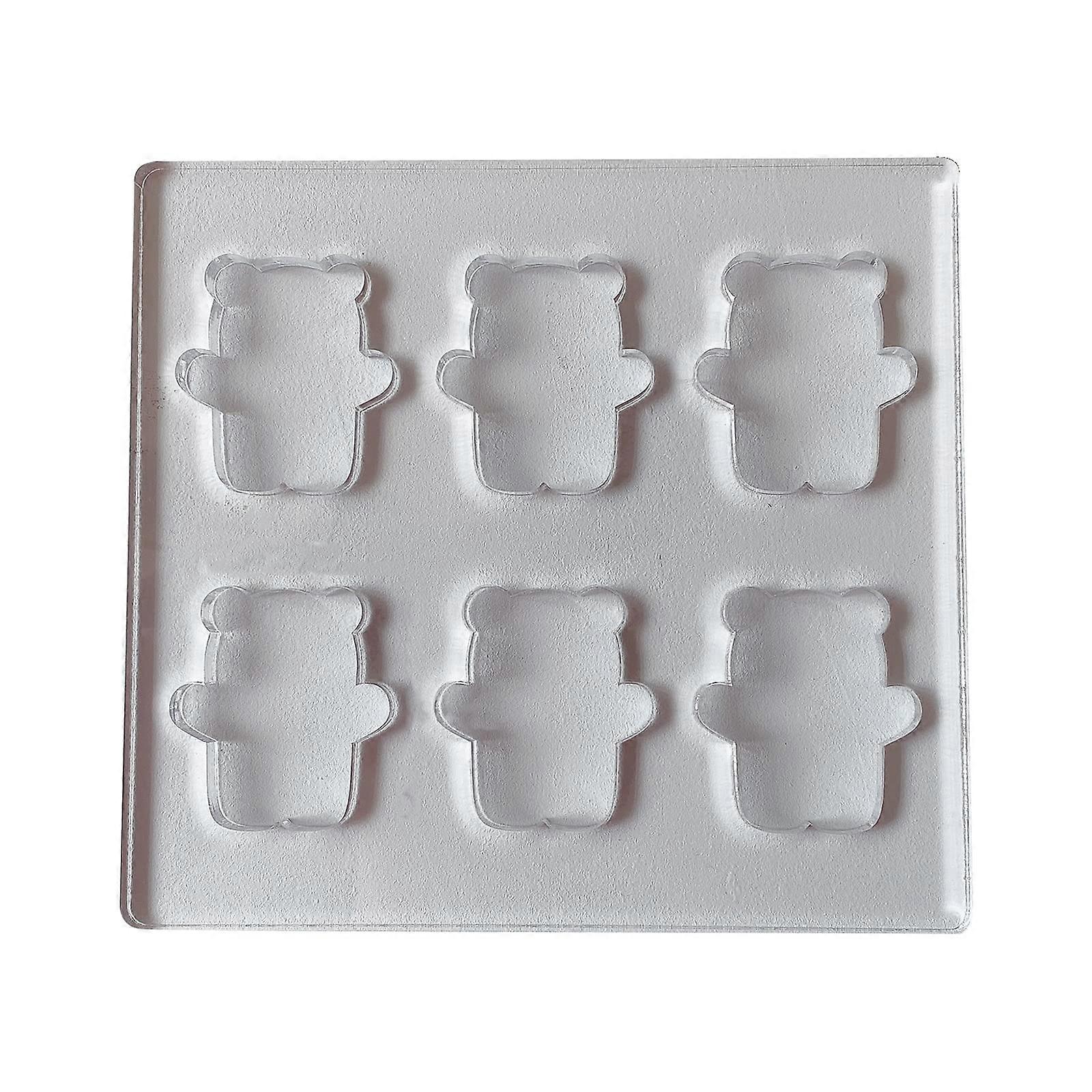 Cookie Cutter Set with Bear Shapes, Round, Square, Geometric, Oval, Acrylic for Baking 4 Cookies