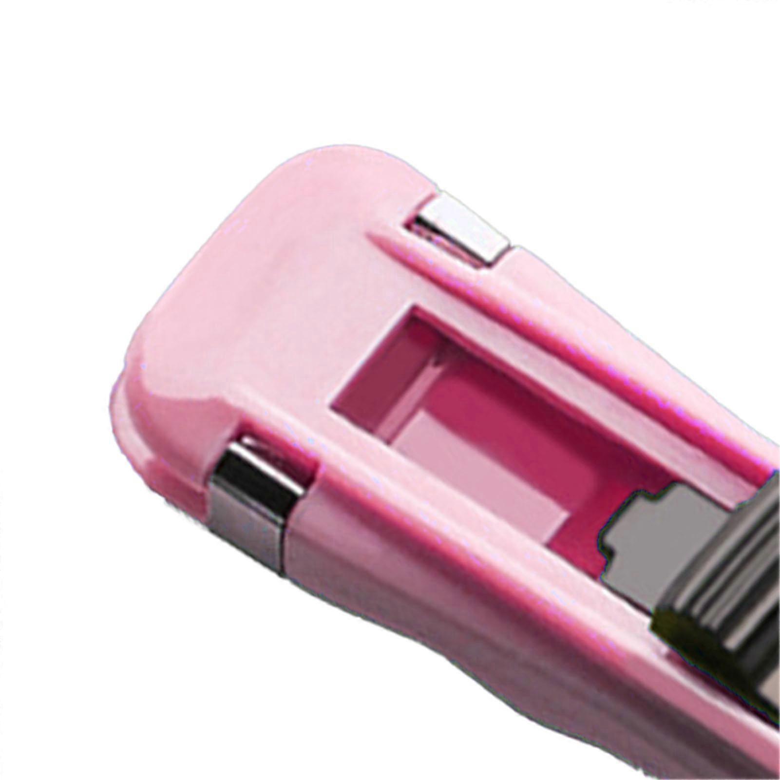 Paper Clam Multi Purpose Practical Time Saving Durable Handheld Paper Clip Dispenser for Document Notes Pink