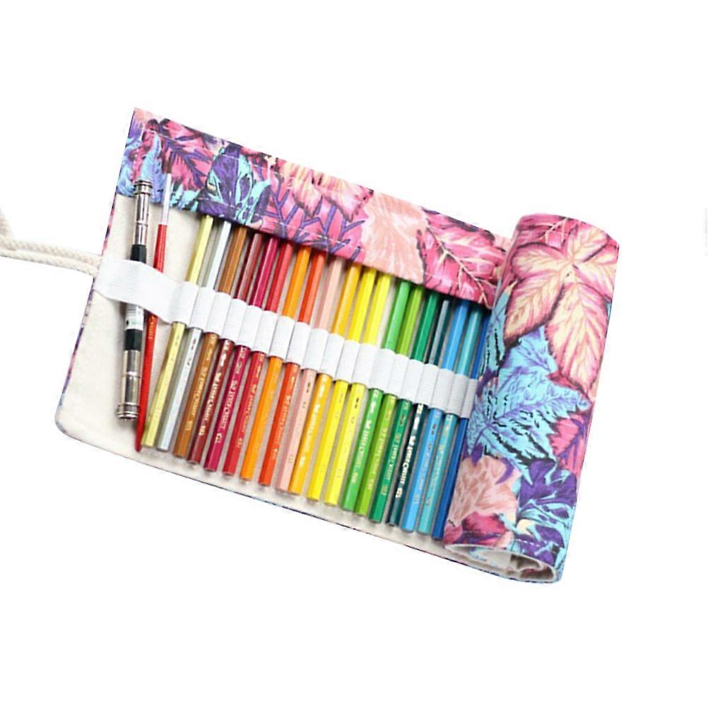 Roll Up Pencil Bag Multi-Color Natural Canvas Pencil Storage Size 2 per bambini 1 confezione
