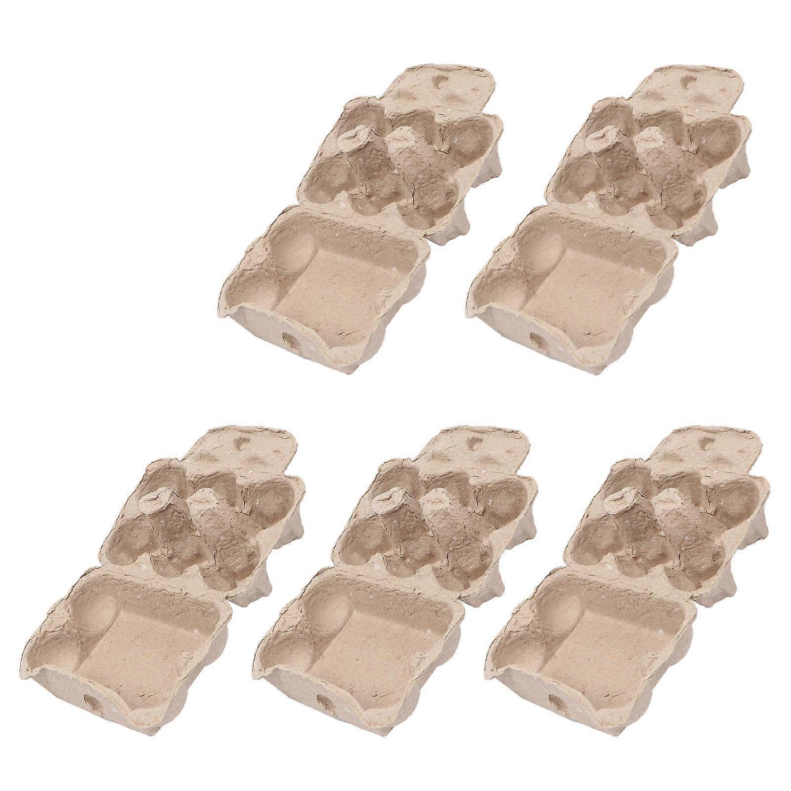 5pcs Equipment Folding Egg Storage Tray Box Portable Carton Tray 6 Grid Egg Rack