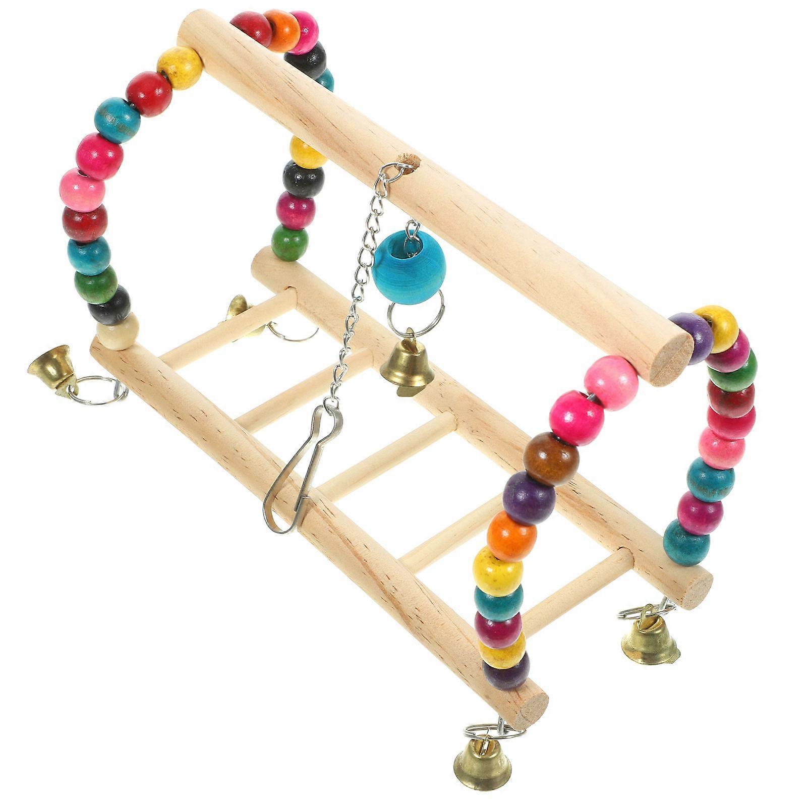 Hanging Parrot Swing Toy Bird Swing Parrot Perch Stand Swing Toy Parrot Cage Accessory
