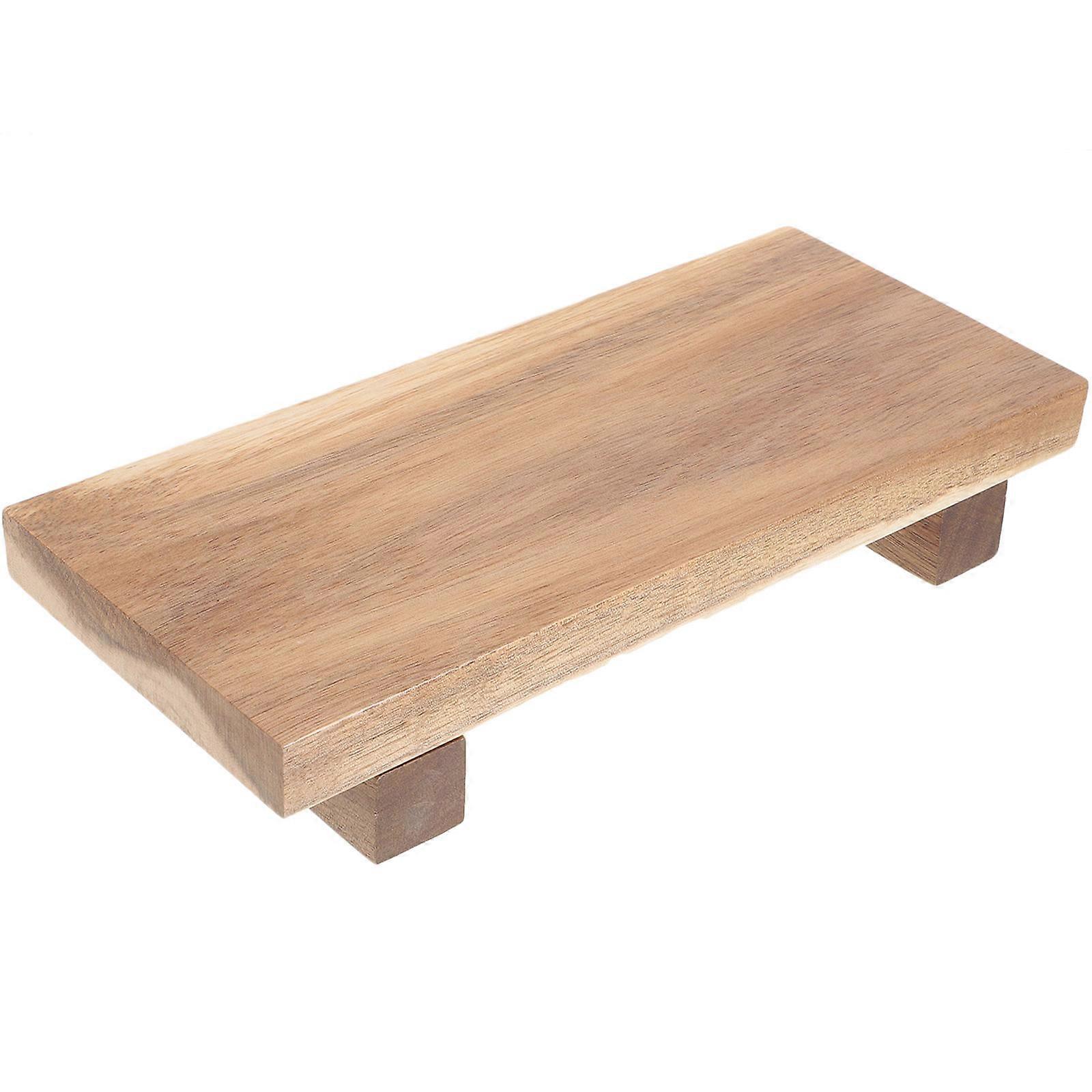 Wooden Riser For Display Bathroom Vanity Wood Tray Stand Organizing Multi-Purpose 1Set