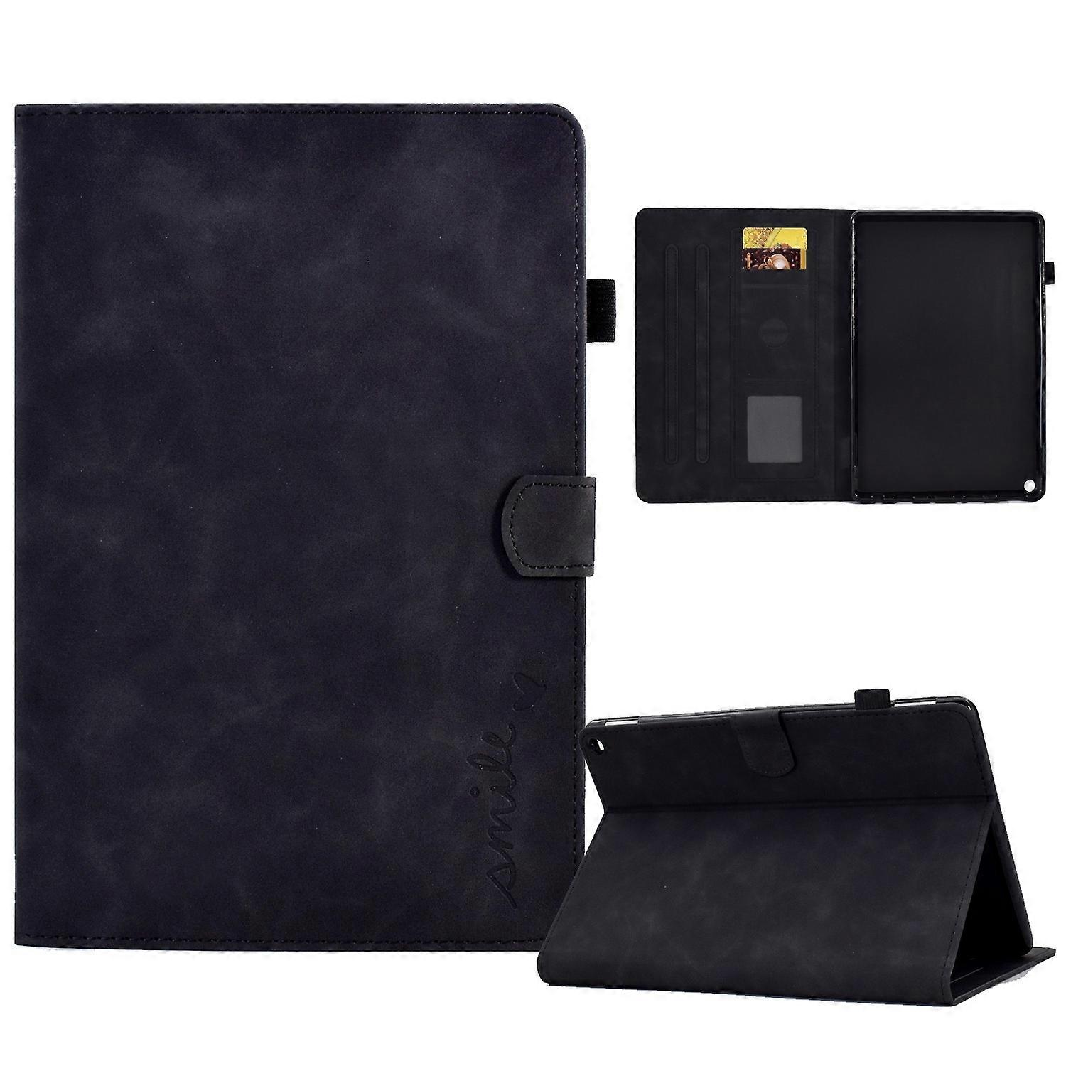 For Amazon Fire Max 11 2023 Embossed Smile Flip Smart Leather Tablet Case