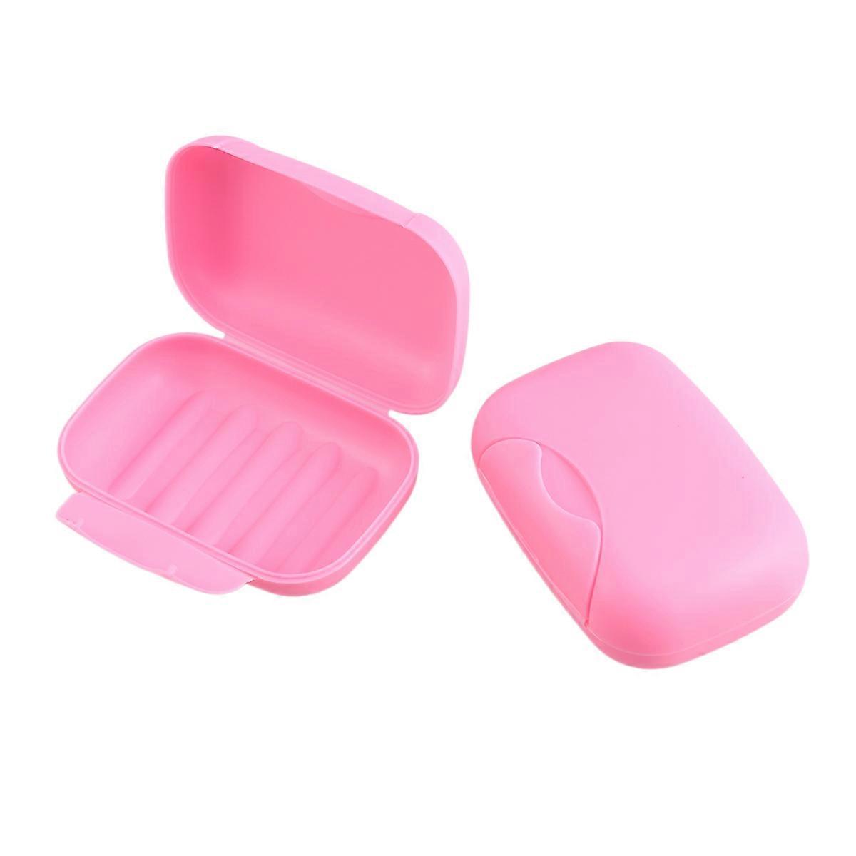 ポータブルソープディッシュボックス長方形ロック可能なトラベル密閉ソープストレージ家庭用2セット