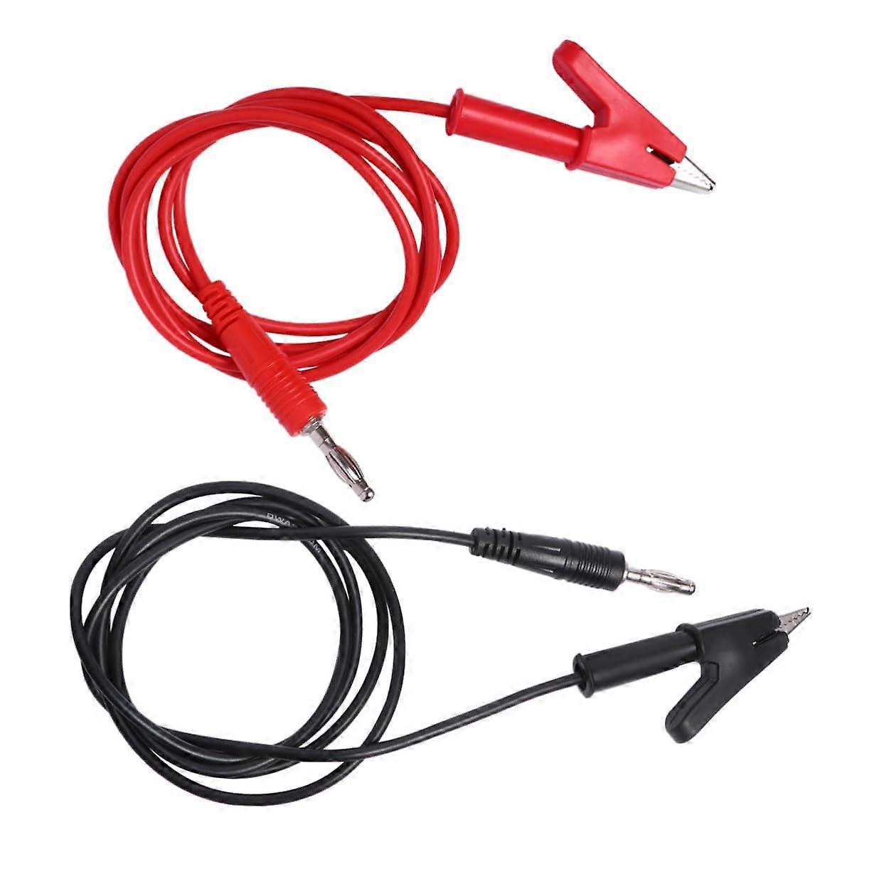 Banana Plug, Crocodile Clip, Test Lead, Test Lead for Electrical Tests, Red/Black, for Laboratory Applications, Multimeter Use