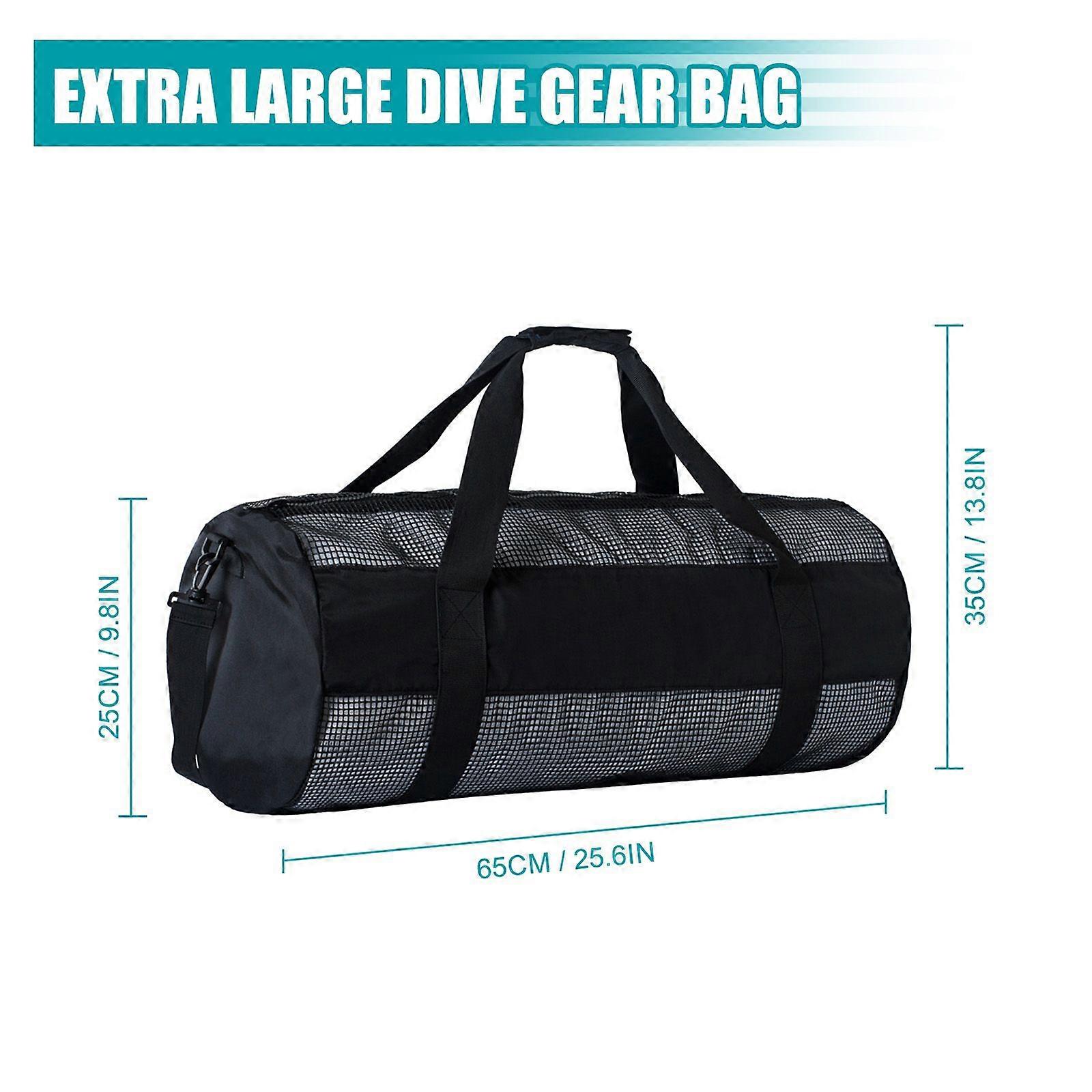Snorkel Bag Dive Gear Bag Foldable Mesh Design Easy to Carry for Diving Snorkeling Surfing PVC Zipper Durable Nylon