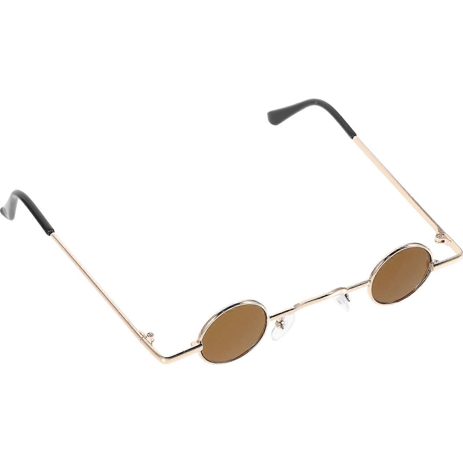 Round Retro Party Sunglasses Metal Frame Vintage Disco Eyewear Lightweight Durable Design for Cosplay Halloween Festival Birthday Accessories for