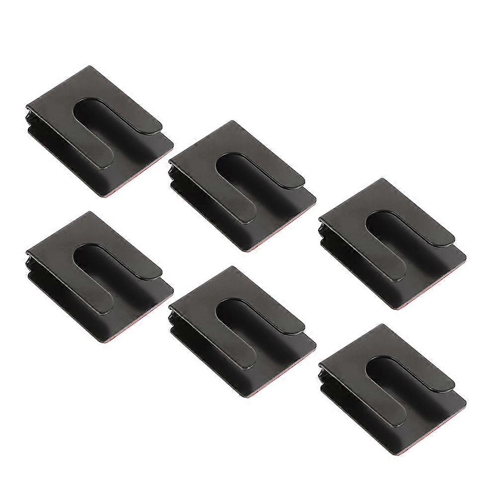 Universal Microphone Clip Mic Hanger Clips Tool-Free Installation Black 6Pcs