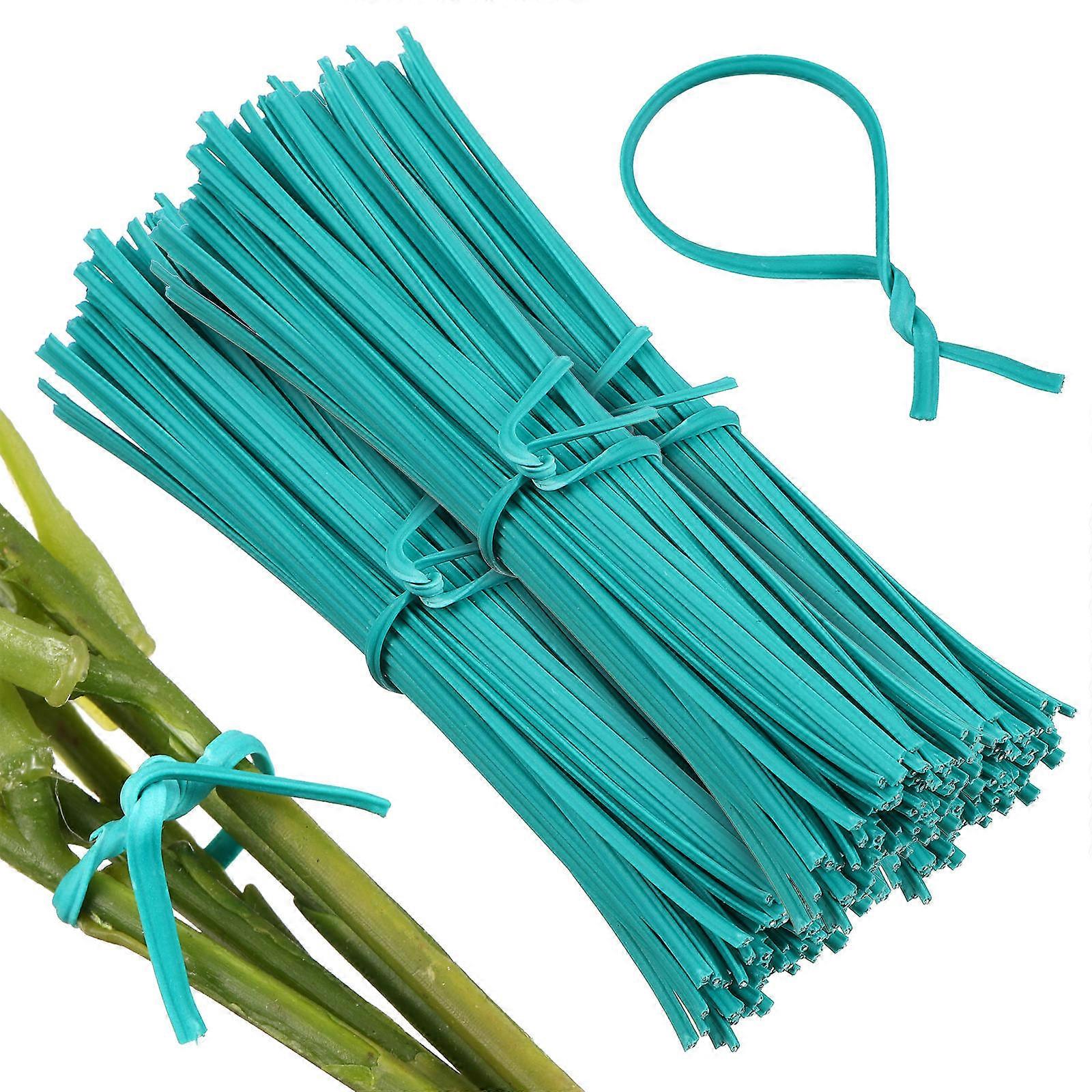 Green Plant Ties Made of Galvanized Iron Wire and PVC for Garden Use Flexible and Elastic 1000 Pcs